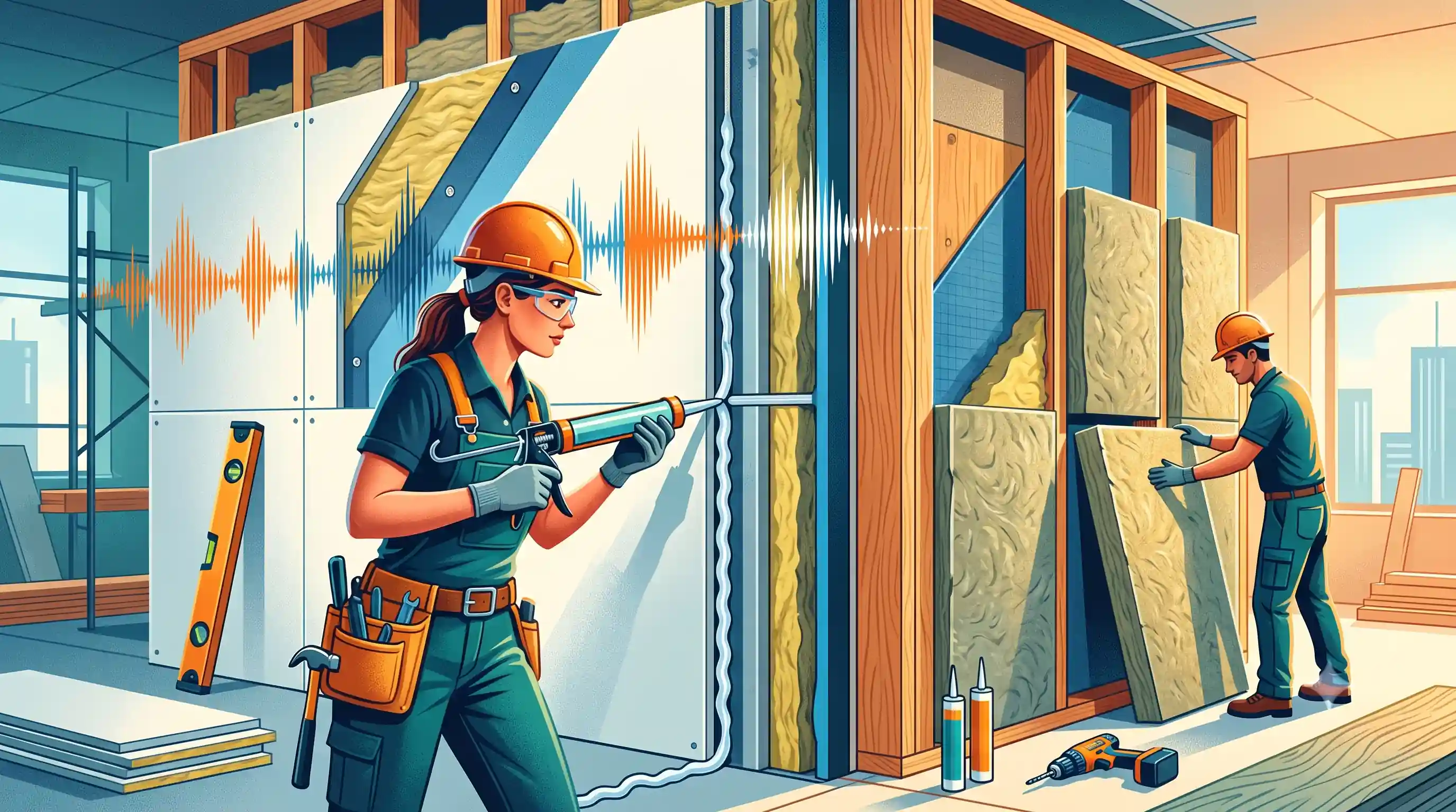 🛠️ نقش کیفیت اجرا و درزبندی در میزان عایق بندی صوتی