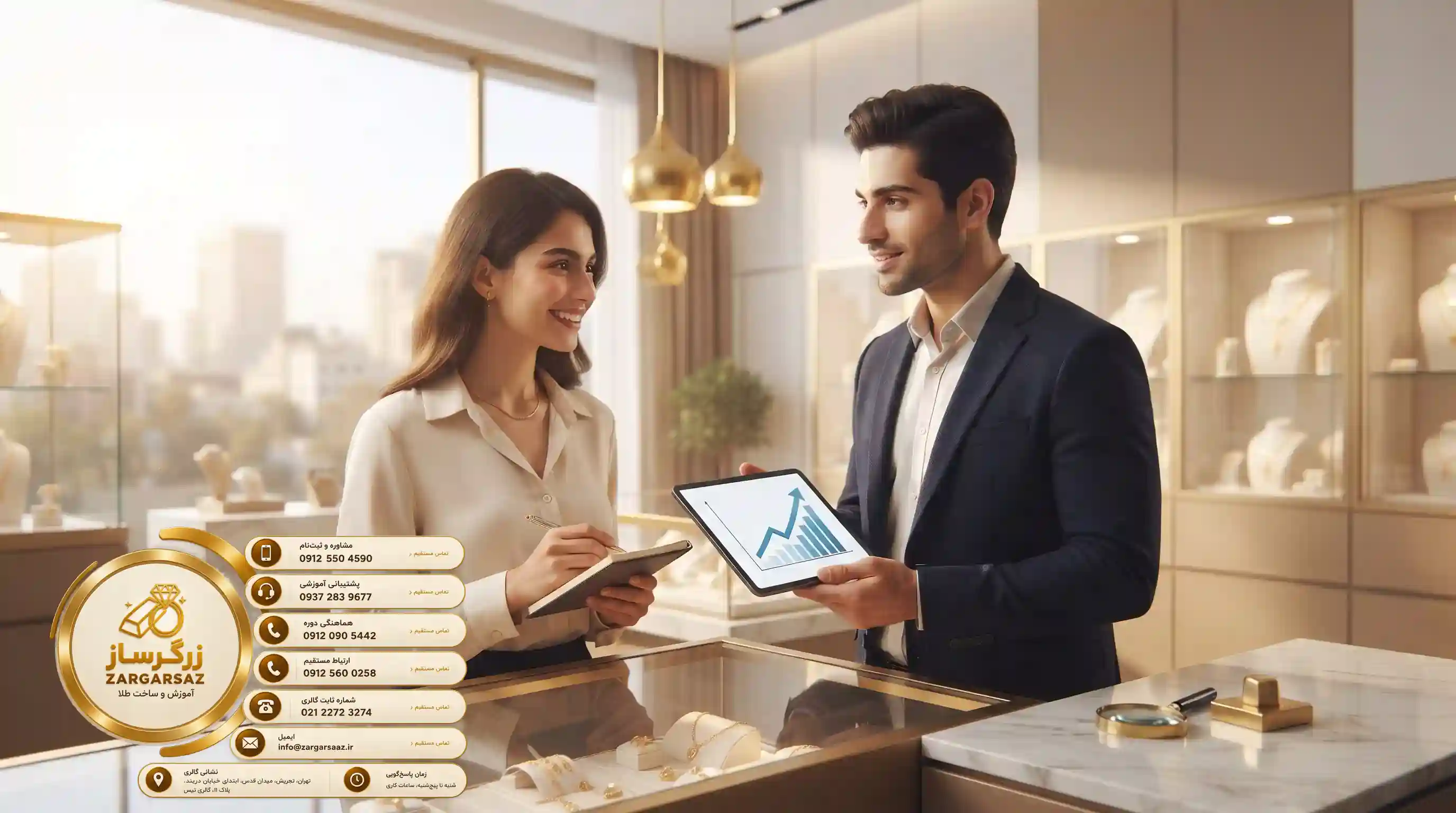 آموزش طلافروشی: ساختن خبرنامه فروشگاه جواهر