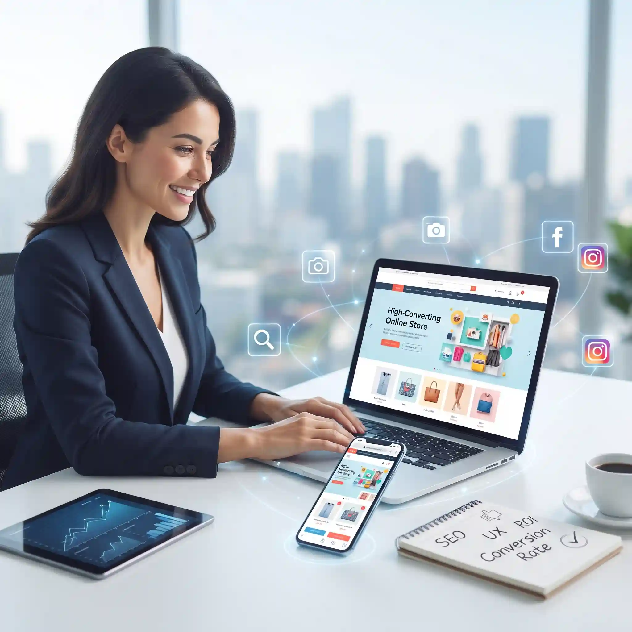 بازاریابی اینترنتی و طراحی UX/UI که فروش را بالا میبرد