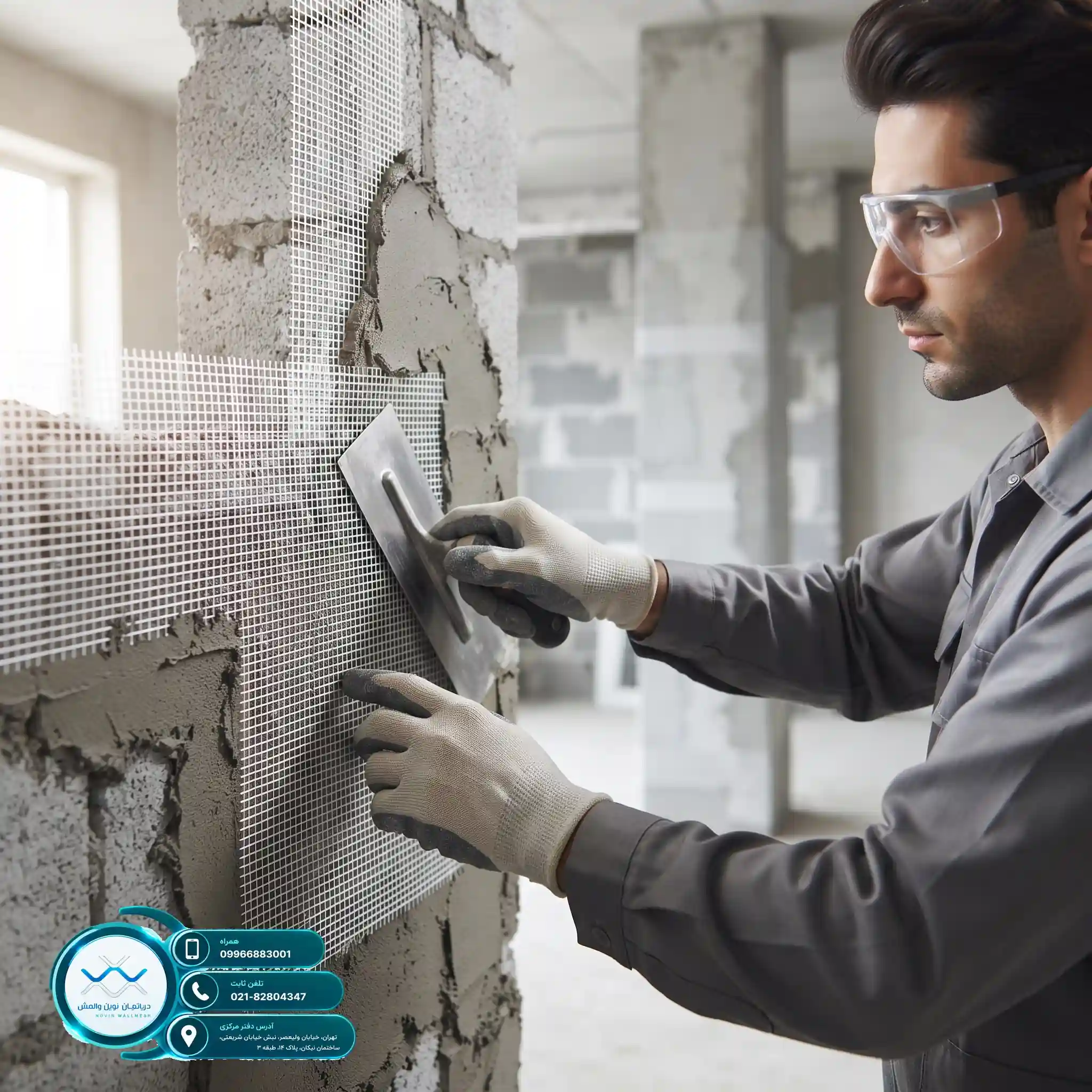 مقاومسازی سریع با هزینه اجرای وال مش و مش E-Glass