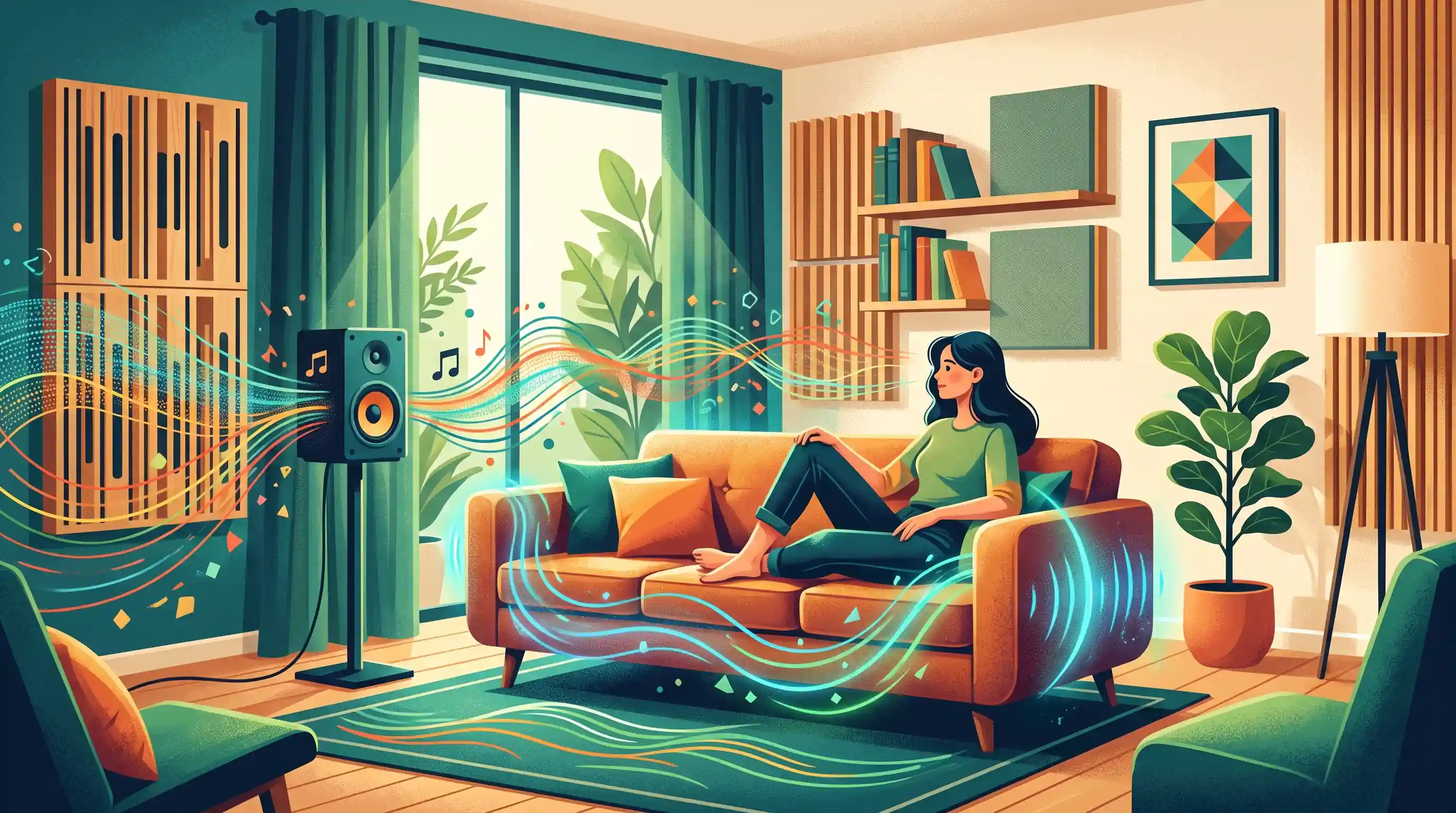 🛋️ مکانیسم تاثیر مبلمان بر کنترل و جذب ارتعاشات صوتی