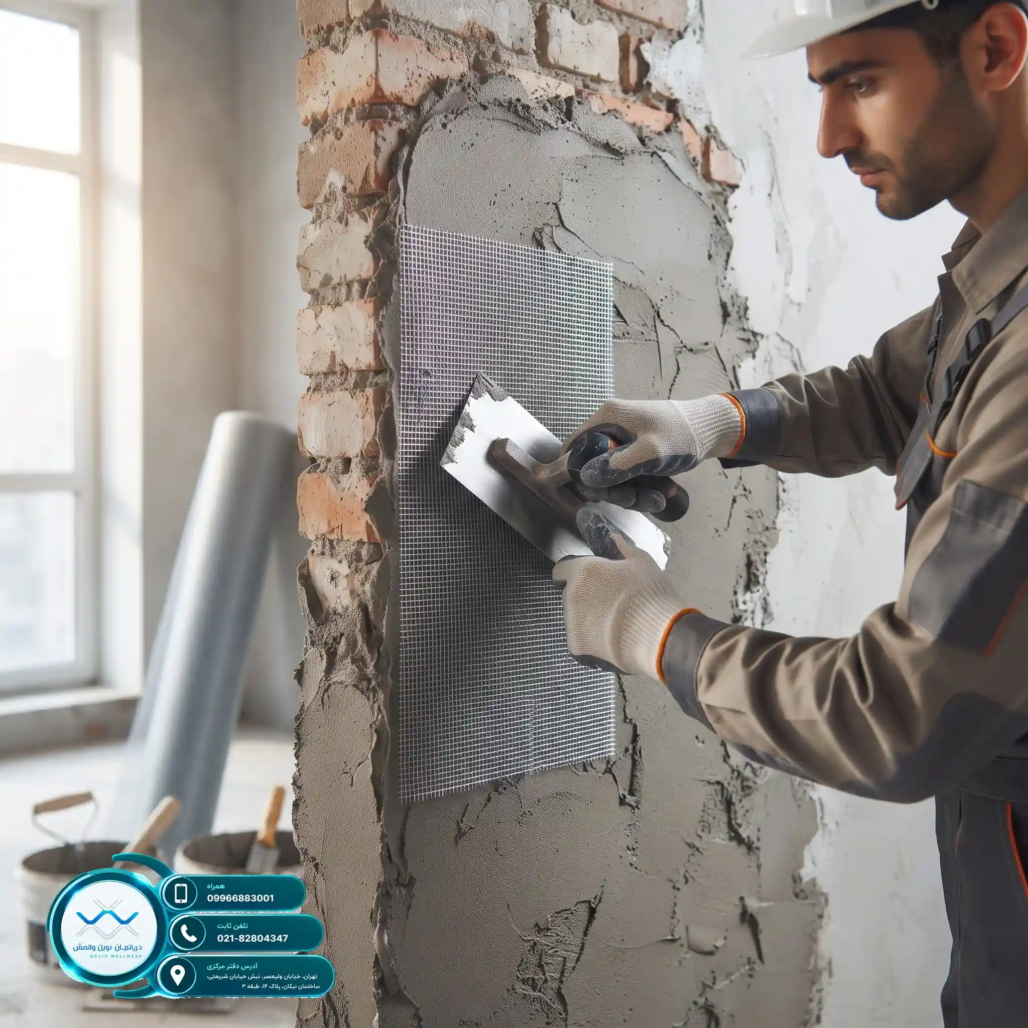 نرخ مصوب هزینه اجرای وال مش با مش فایبرگلاس C-Glass