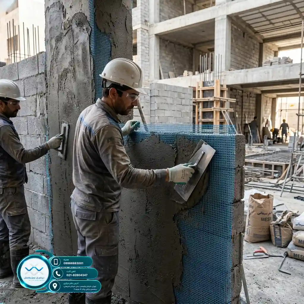 بهترین قیمت و هزینه اجرای وال مش با پلاستر پایه سیمانی