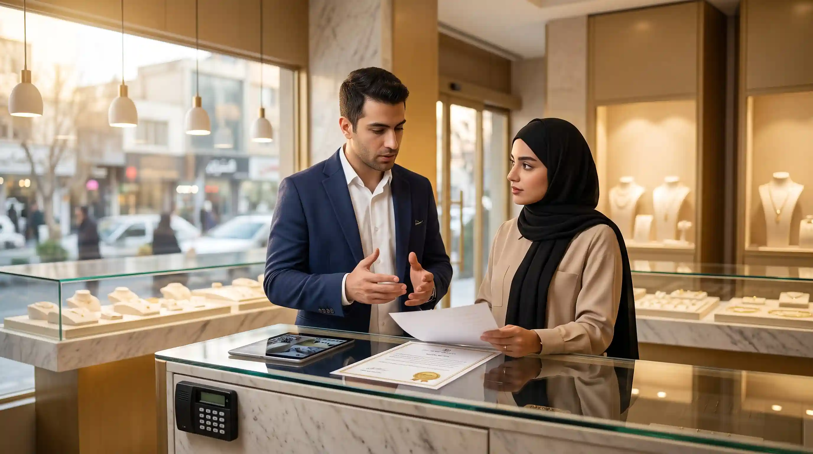 🛡️ امنیت مغازه، بیمه و مدیریت ریسک در طلافروشی
