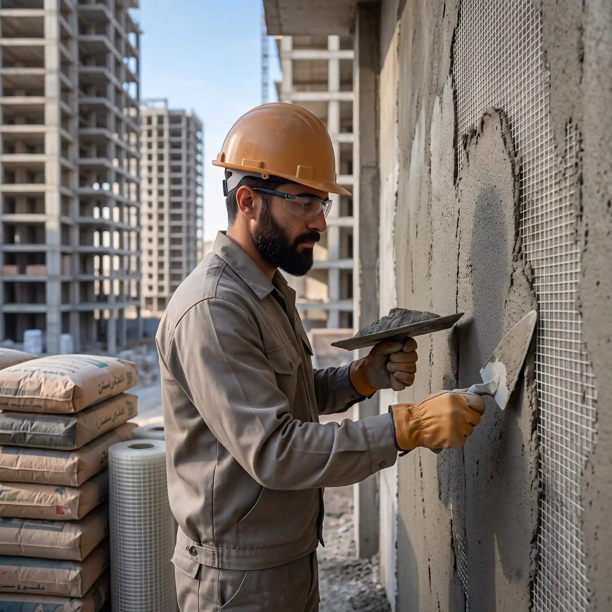 خرید پلاستر پایه سیمانی نوین وال مش با تجربه و استحکام پروژه