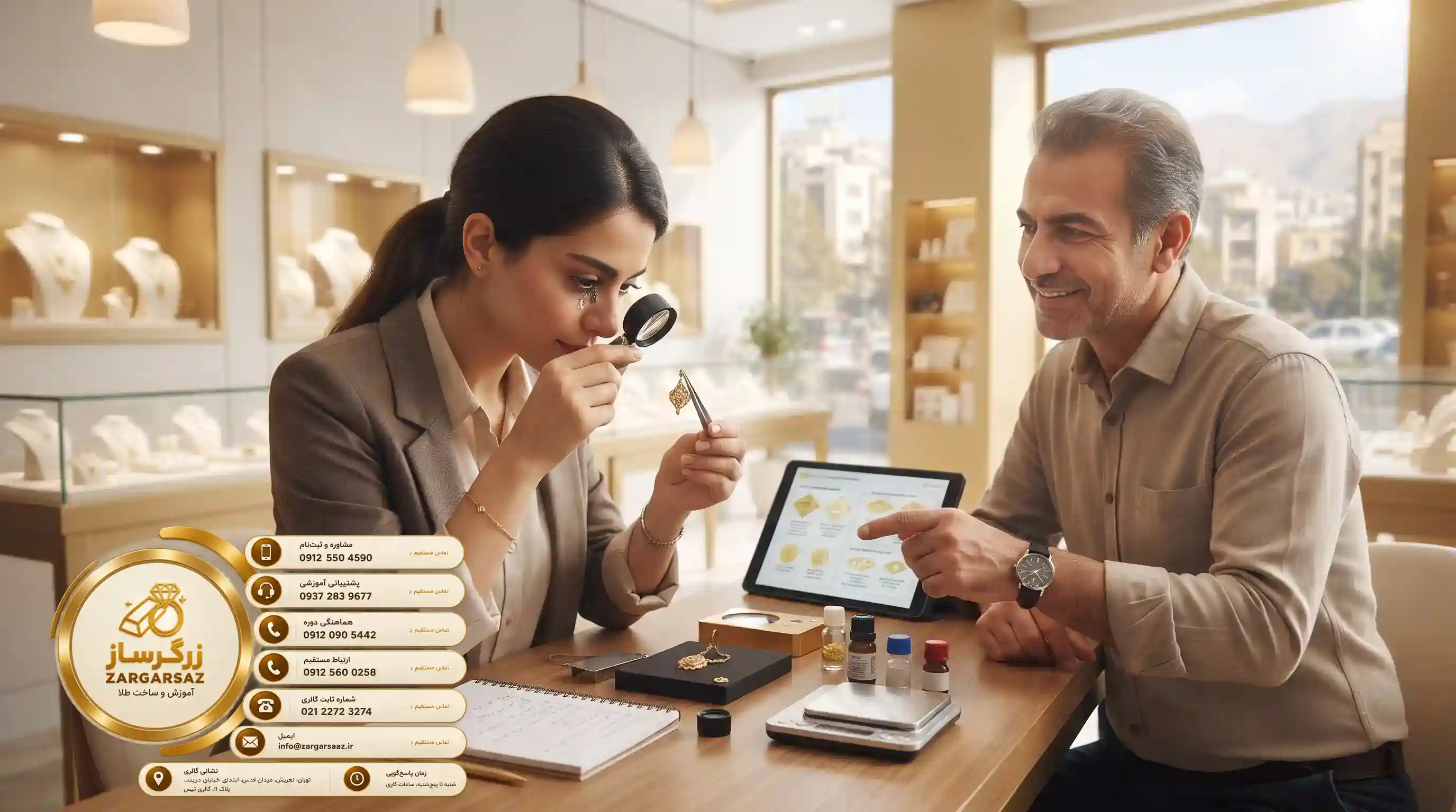 ???? عيارشناسي و تشخيص طلاي اصل از بدل در ويترين