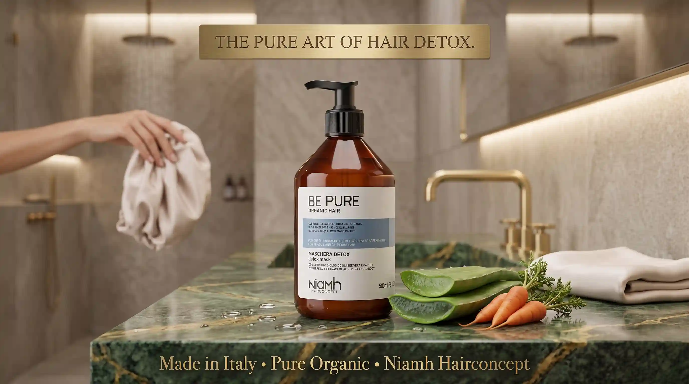 روش‌های پاکسازی مو با ماسک دتوكس بی پیور 500 میل | be pure