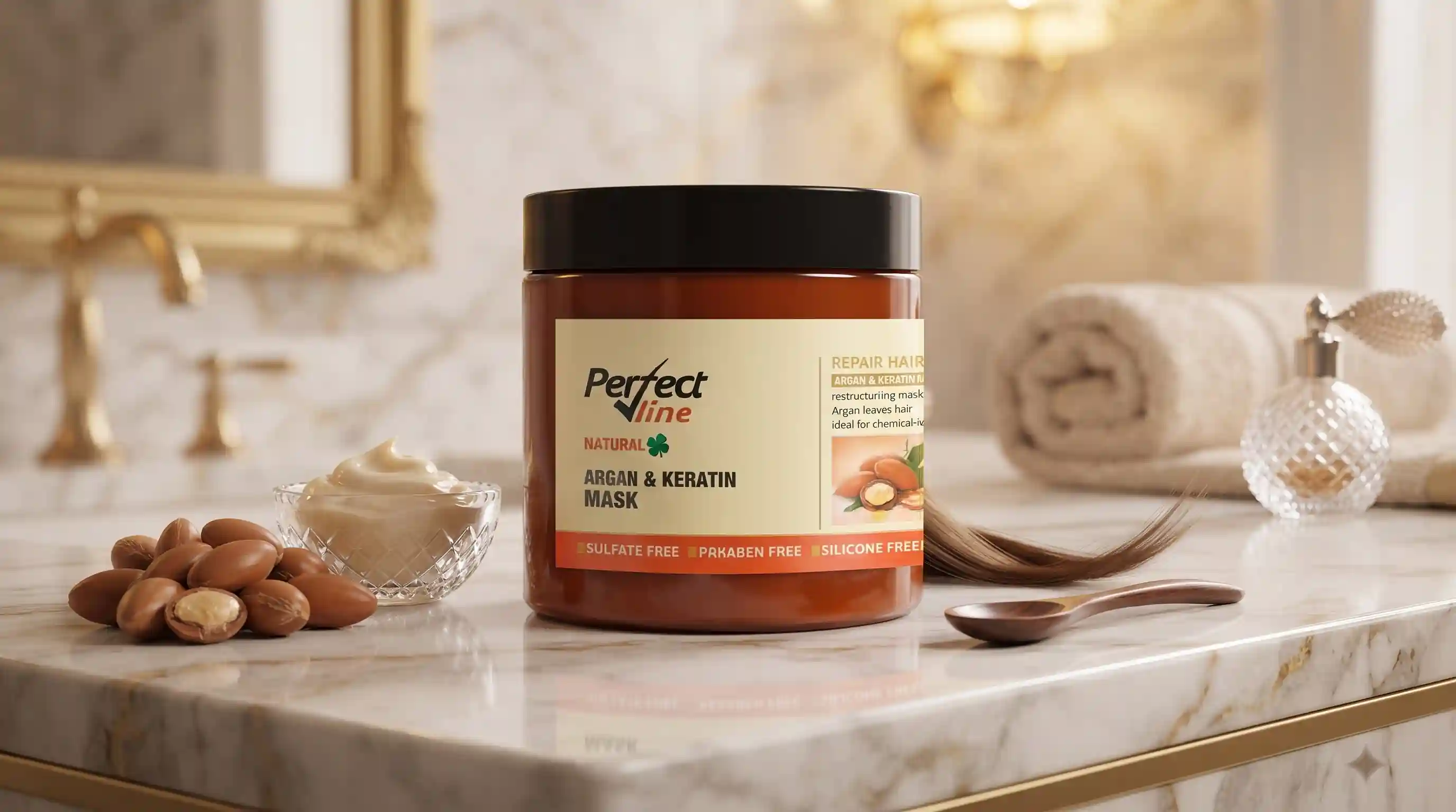 مزایای عالی ماسک موآرگان و کراتین پرفکت ﻻین | Perfect Line Argan & Keratin Mask