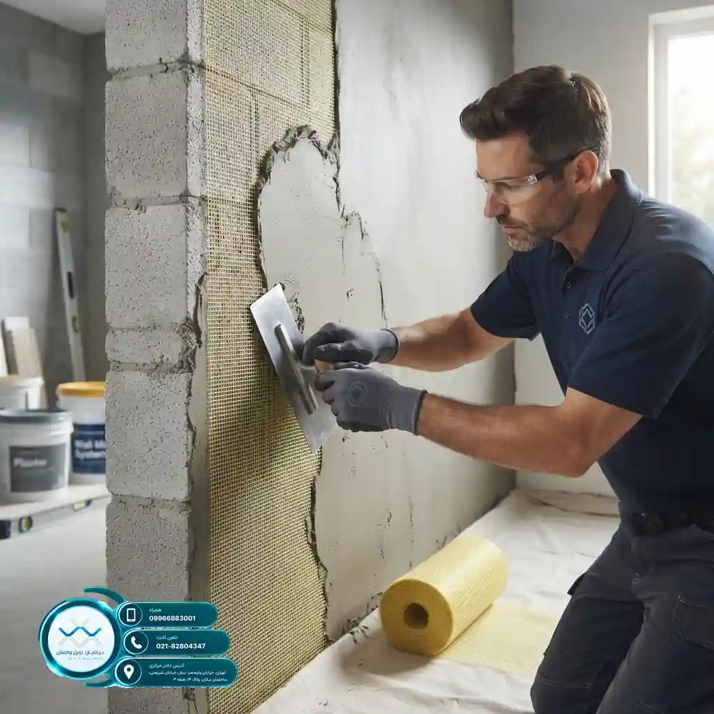 بهترین تعرفه و هزینه اجرای وال مش با مش فایبرگلاس C-Glass