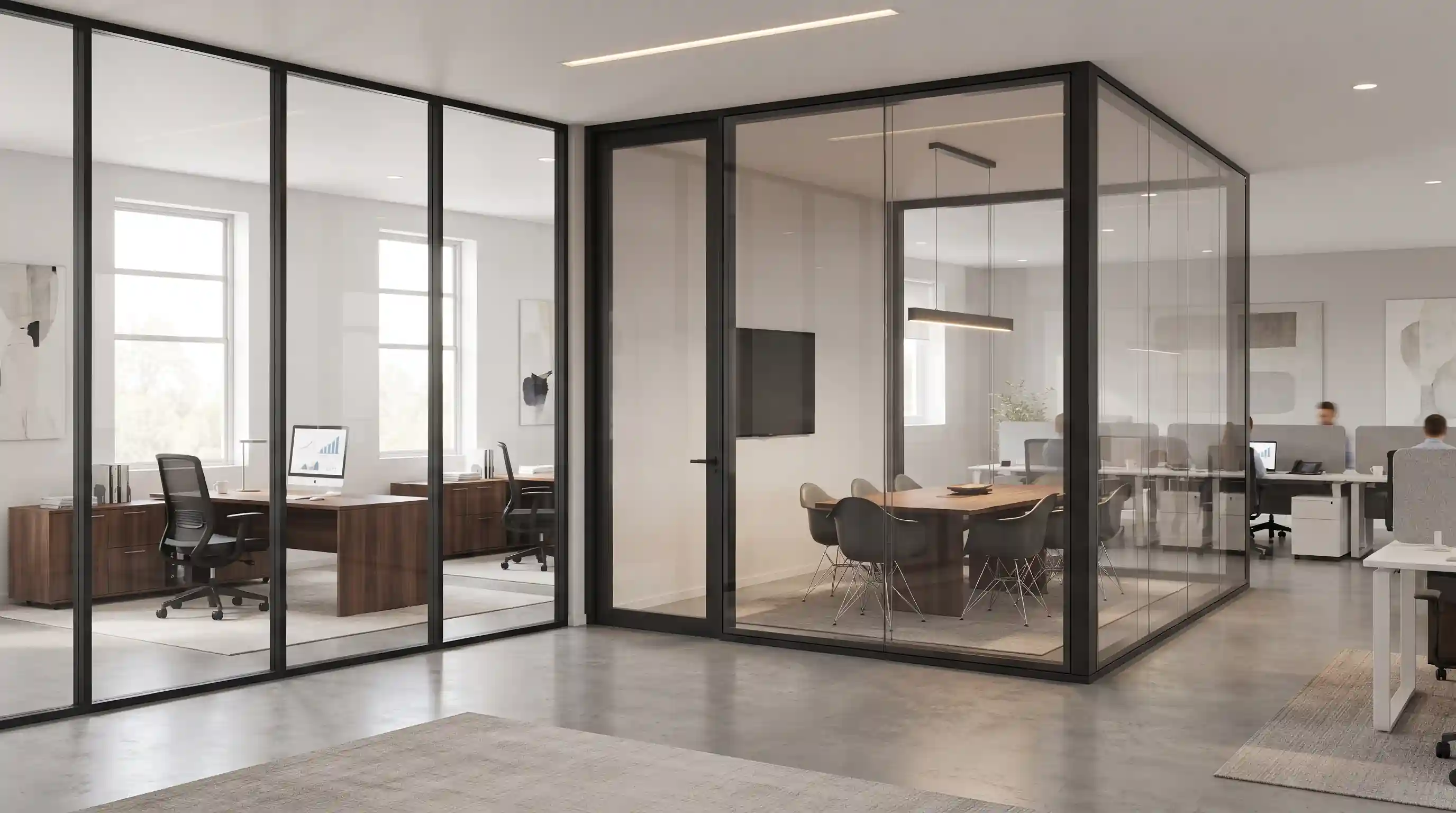 📊 مقایسه پارتیشنهای تک جداره و دو جداره اداری سازه