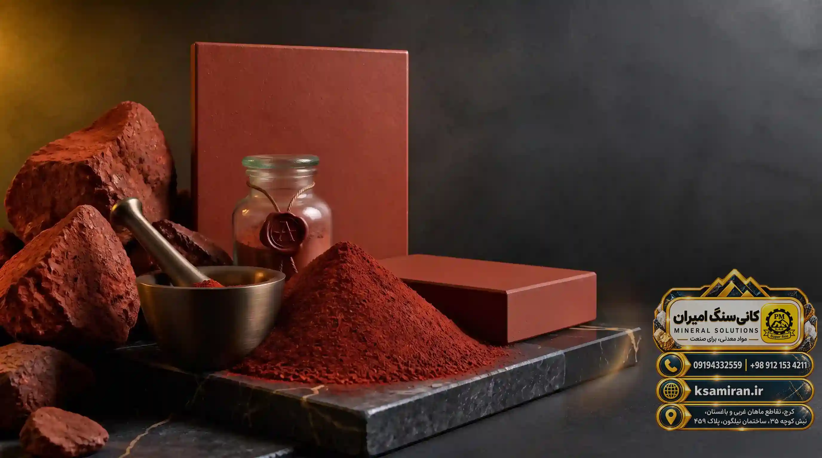 Comparison of Red Iron Oxide Powder (Ochre) with Other Pigments