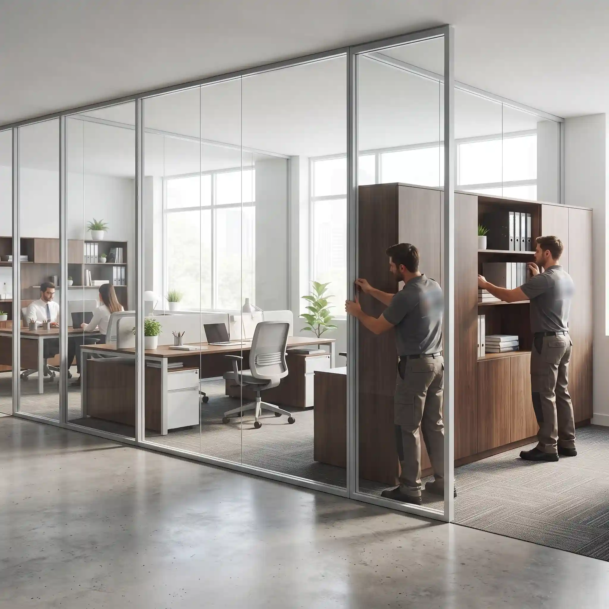 نصاب پارتیشن و کمد اداری برای نظم‌دهی به فضا