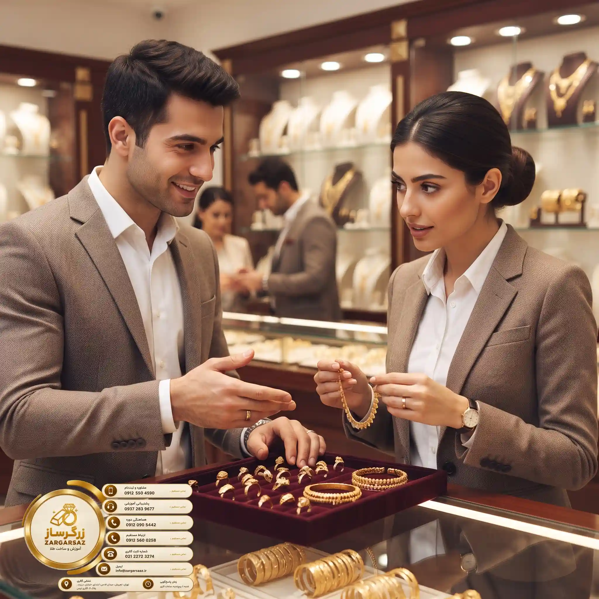 آموزش طلافروشی حرفه‌ای اصول فروشندگی طلا