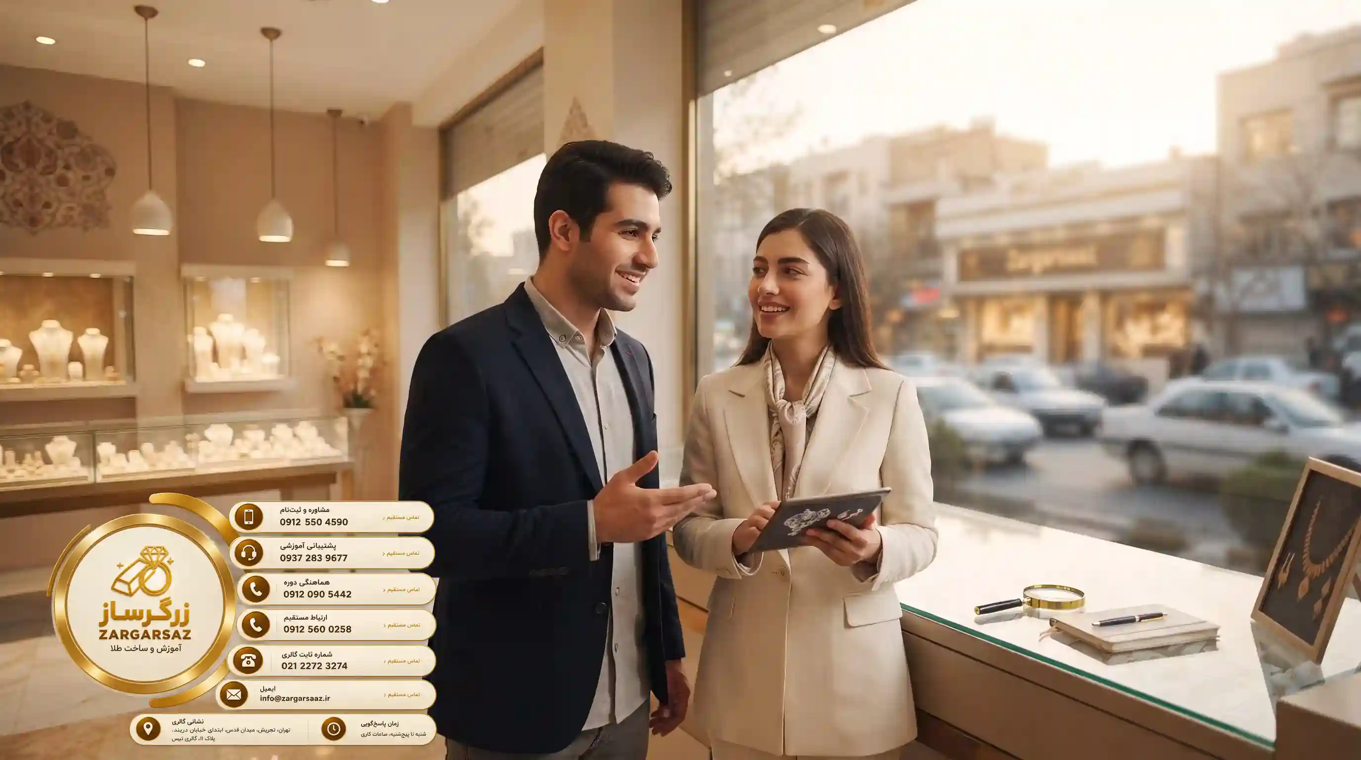 ✨ سيكولوجية الألوان والإضاءة في الواجهة الخارجية لمحل الذهب