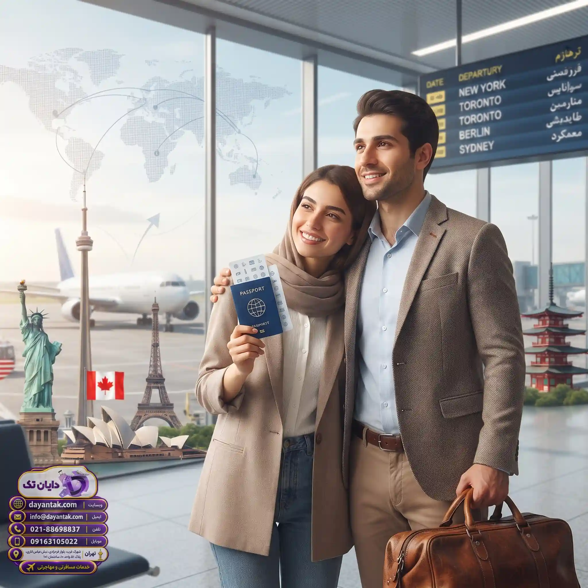 اطلاع از قیمت و شرایط ویزای آمریکا و کانادا