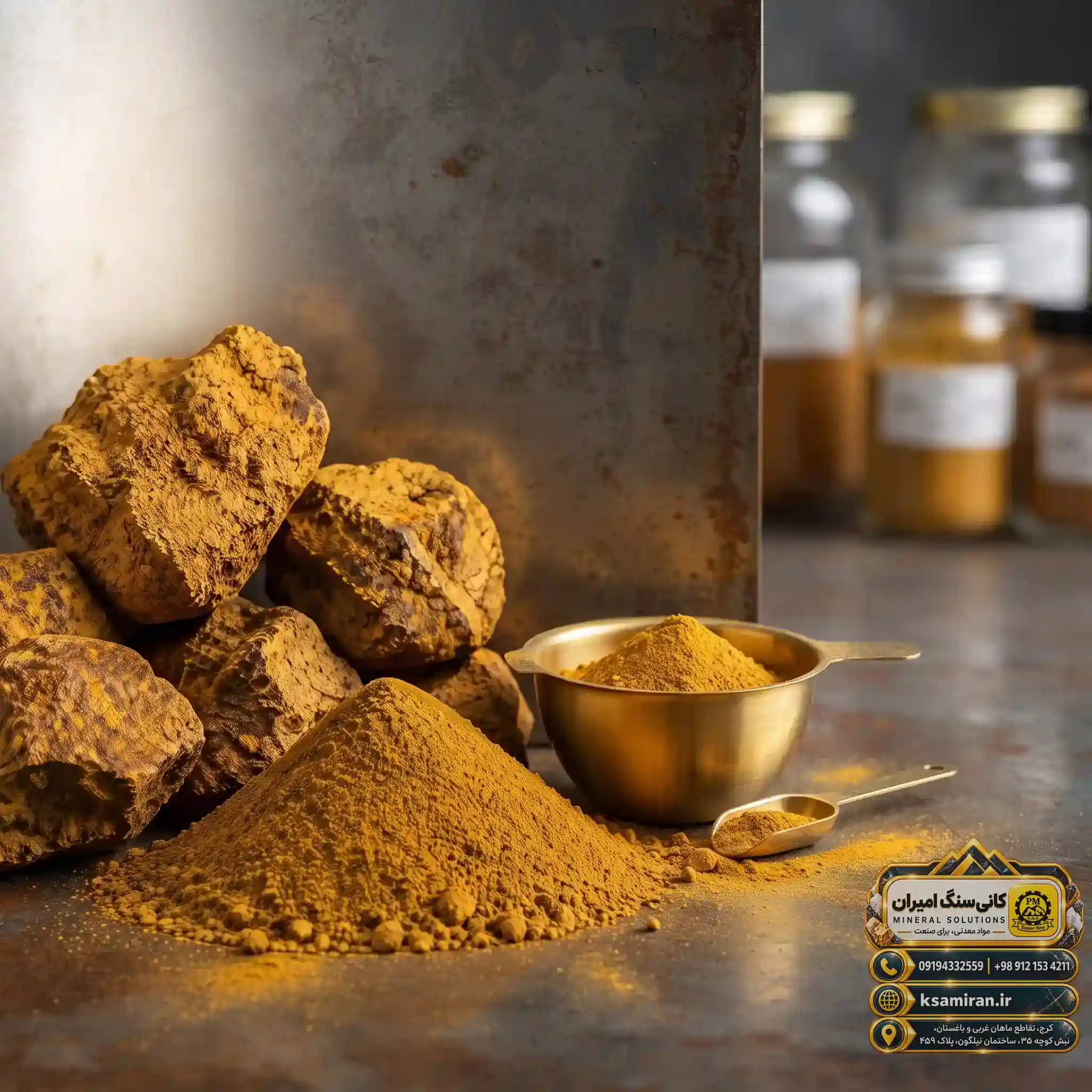 اکسید لیمونیت (گل ماش) آنالیز شده برای کاربرد صنعتی شما