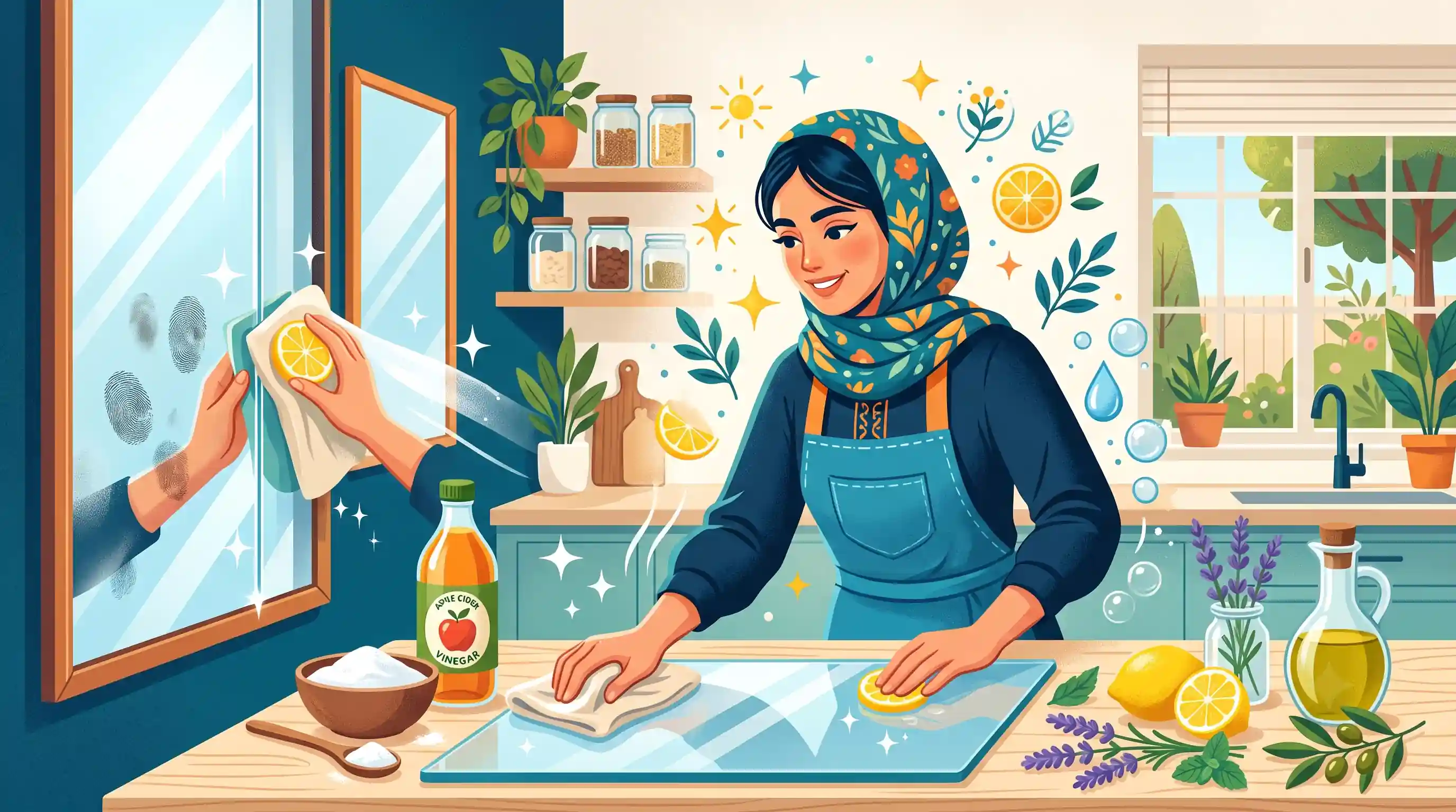 🌿 راهکارهای خانگی و ارگانیک برای رفع لکه‌های سخت و اثر انگشت