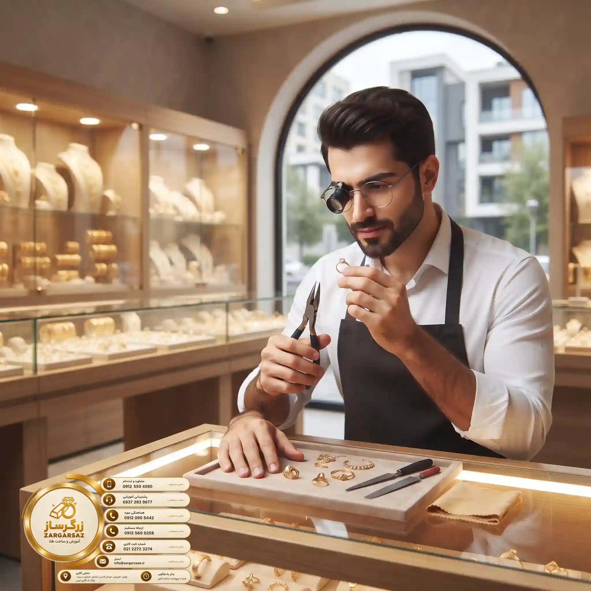 آموزش طلافروشی تخصصی تعمیرات طلا و جواهر