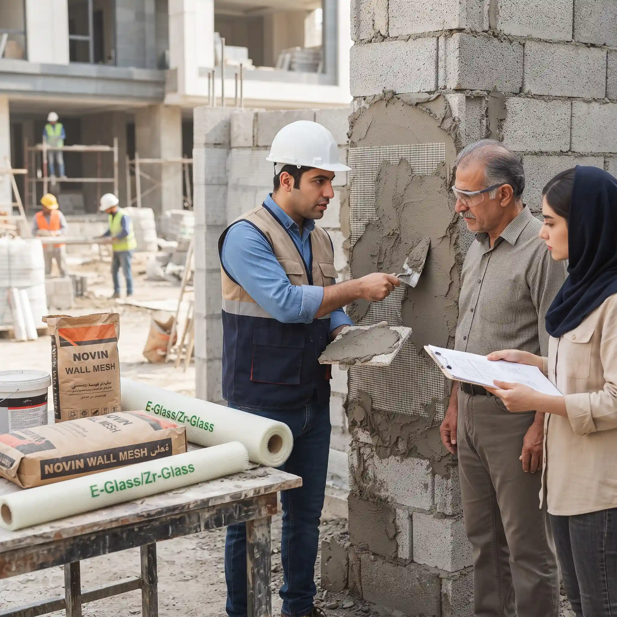 پشتیبانی حرفهای در فرآیند خرید پلاستر پایه سیمانی وال مش