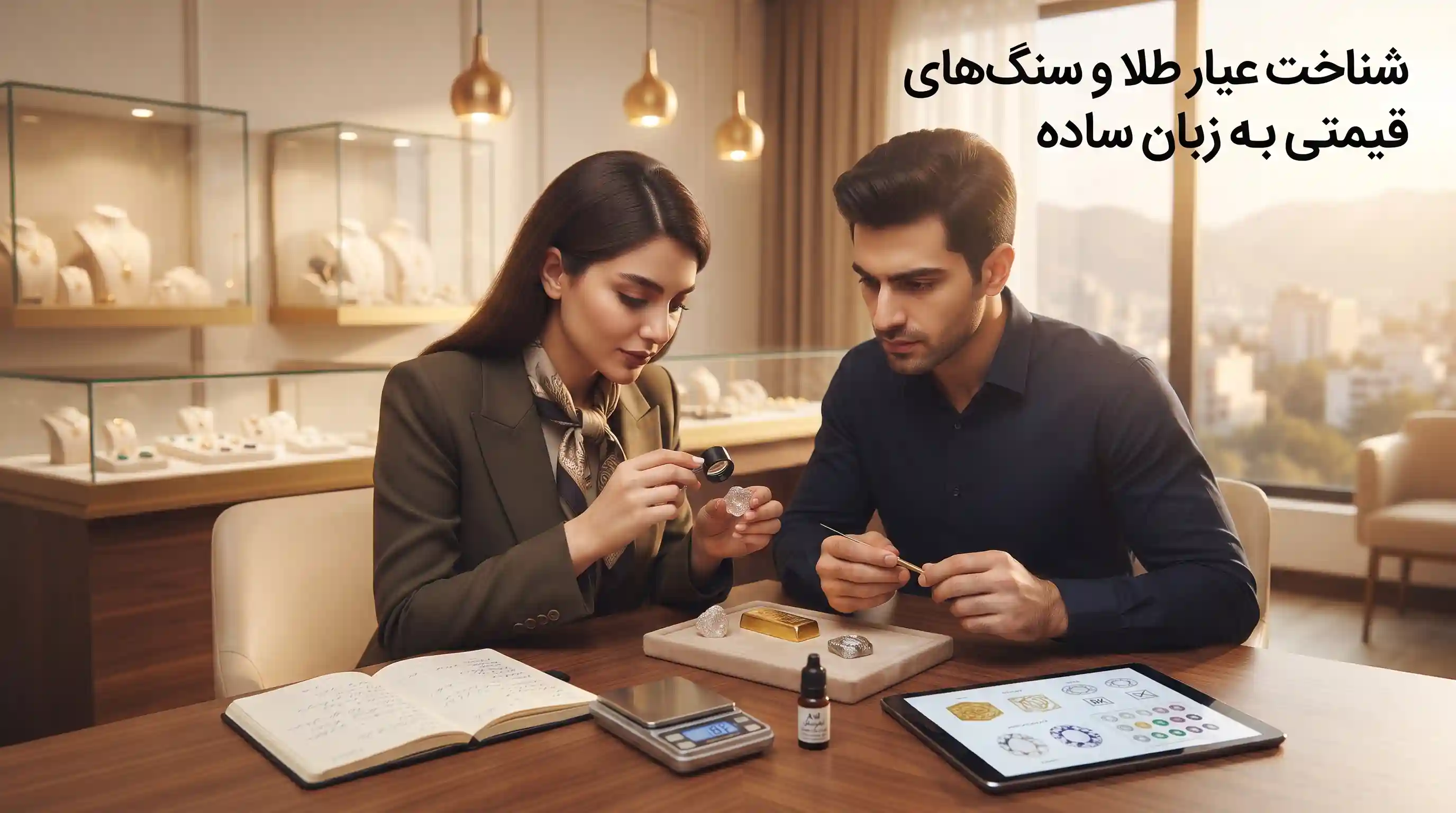 💎 شناخت عیار طلا و سنگهای قیمتی به زبان ساده