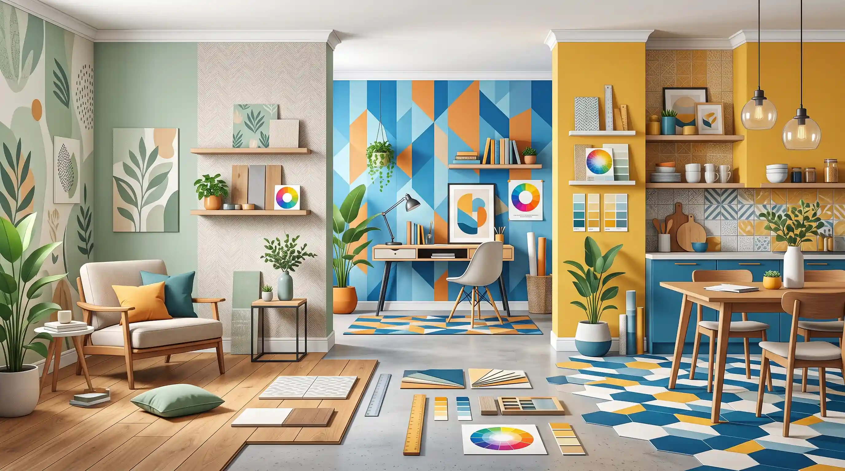 🎨 اصول روانشناسی رنگ در انتخاب دیوارپوش و کفپوش