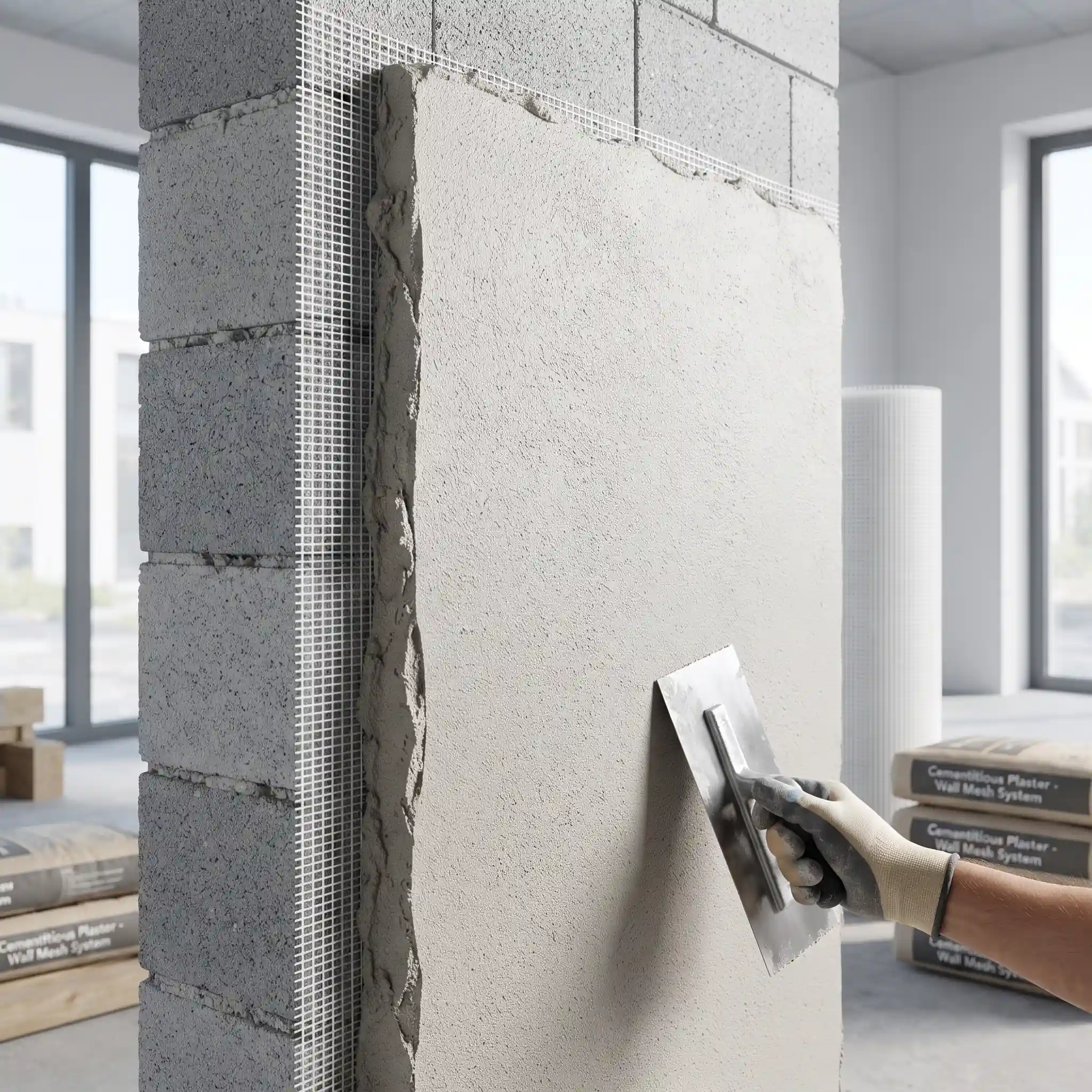 راهکار مهندسی با خرید پلاستر پایه سیمانی وال مش مدرن