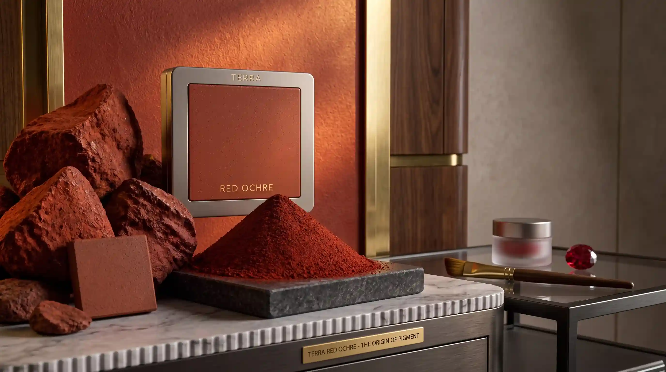 Chemical Structure and Coloring Properties of Red Iron Oxide (Ochre)
