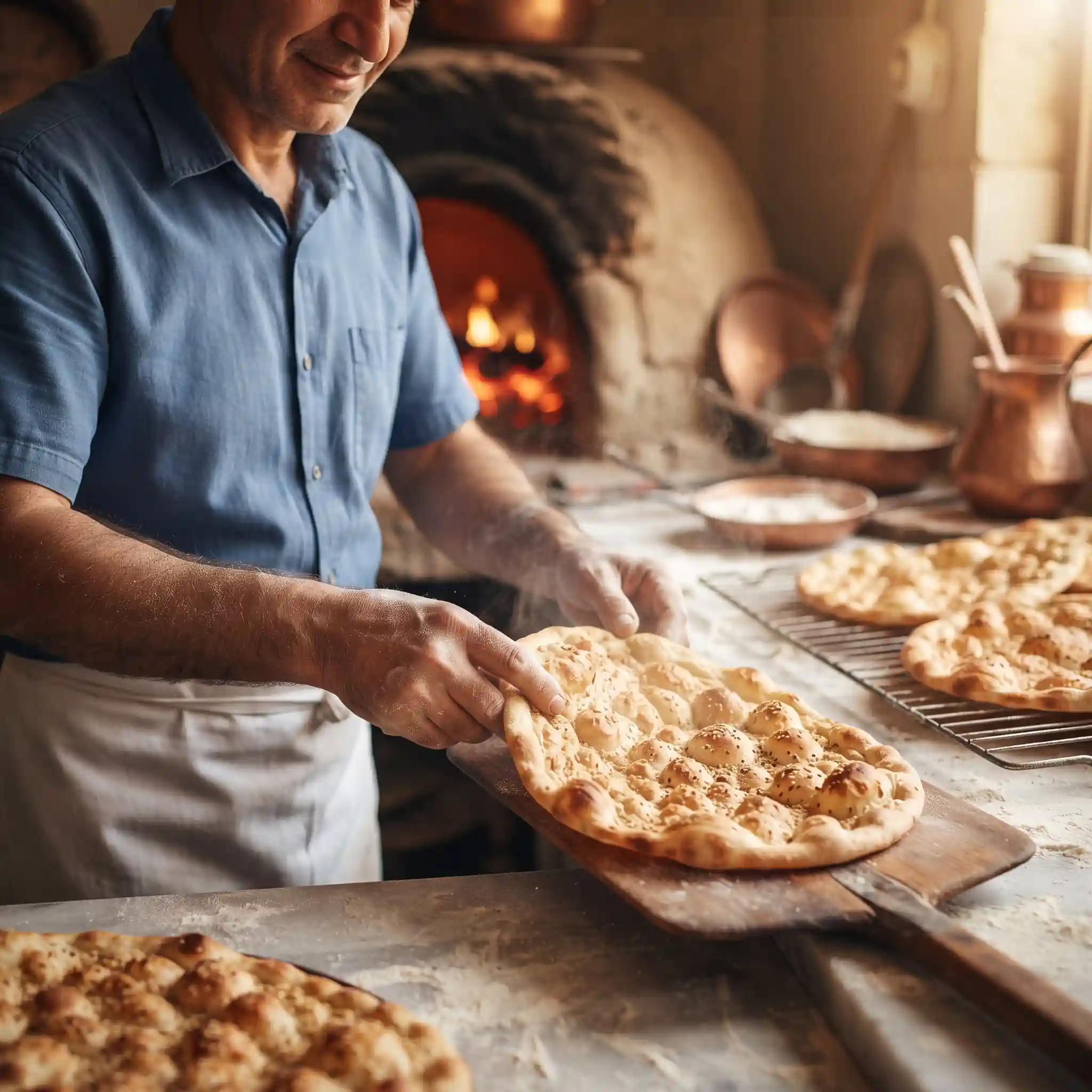 با هوش مصنوعی، عکس خدمات عکاسی نانوایی و نان سنتی