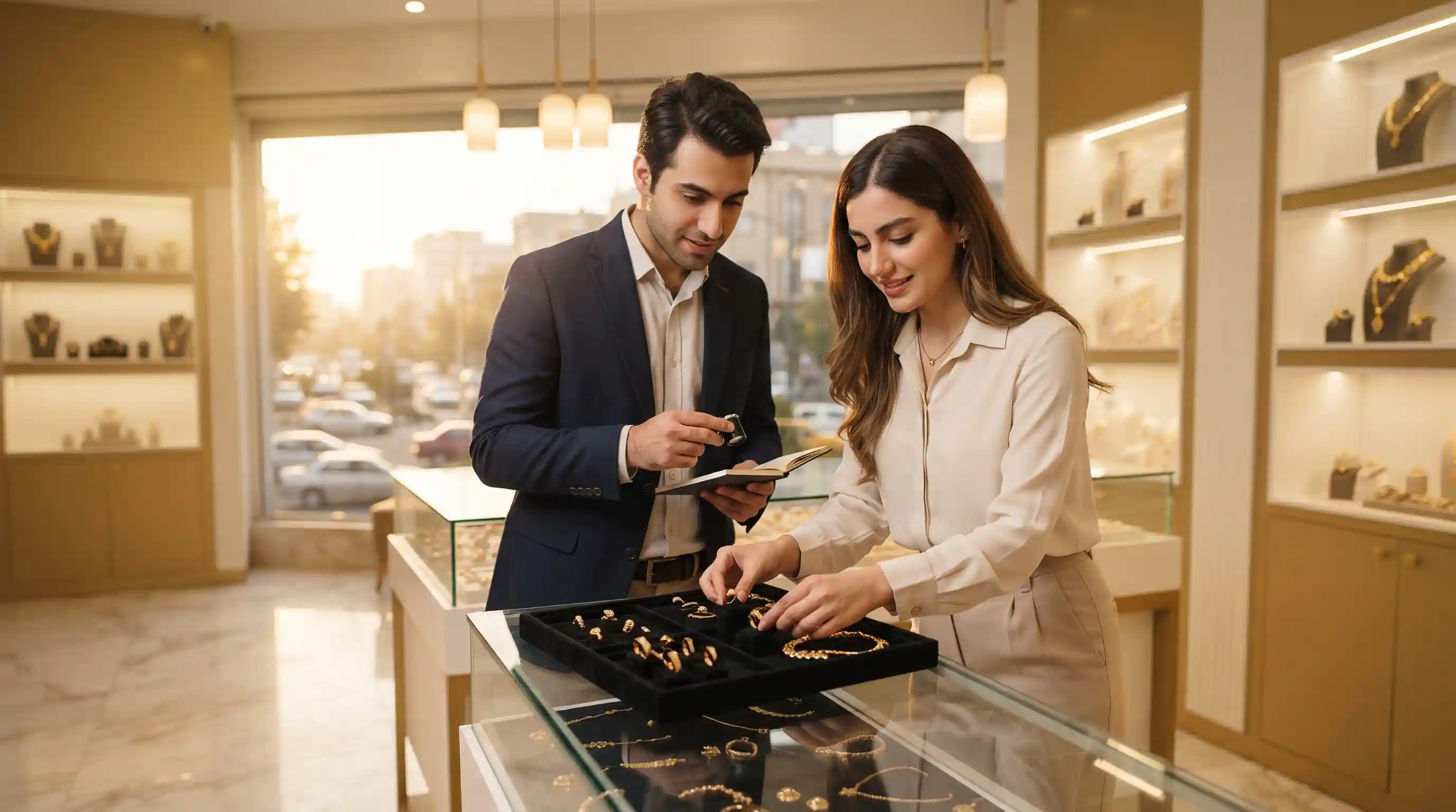 🏛️ اصول مدیریت ویترین و روانشناسی چیدمان طلافروشی