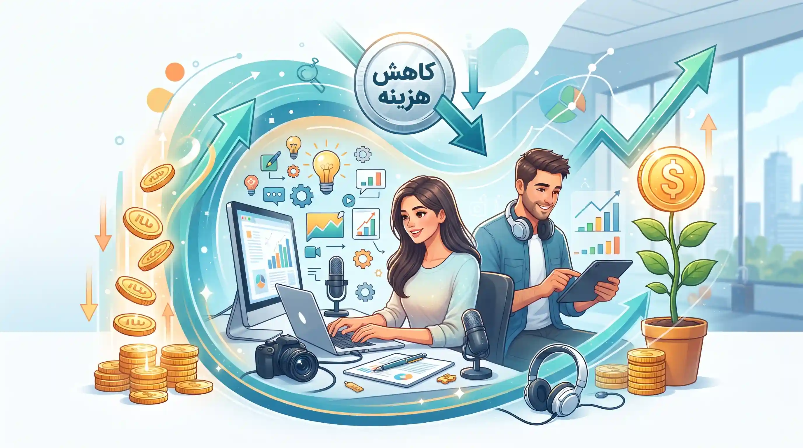 💡 نقش تولید محتوا در کاهش هزینه&zwnj;ها