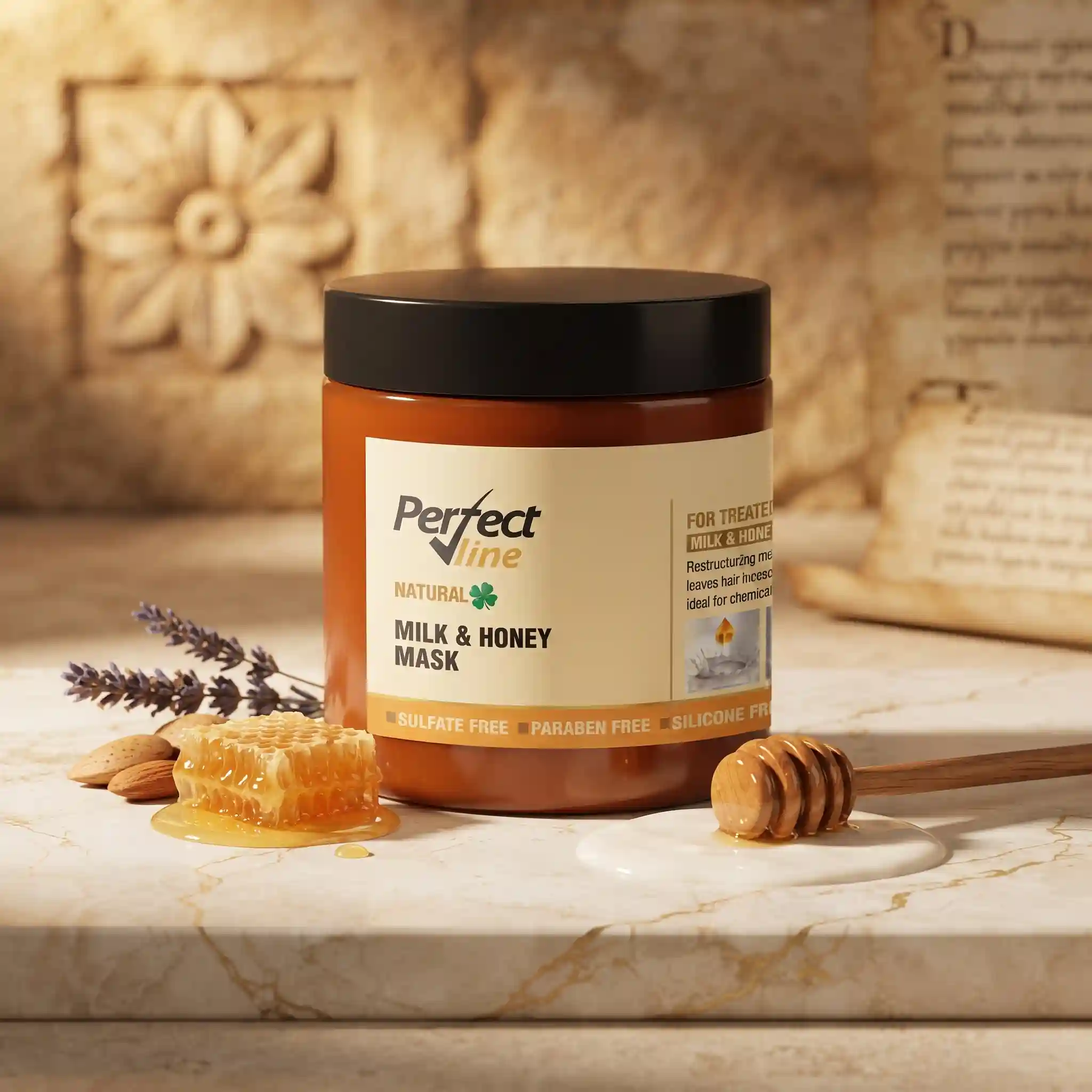 با ماسک موی شیر وعسل پرفکت ﻻین | Perfect Line Milk & Honey Mask از خشکی ناشی از نمک پیشگیری کنید