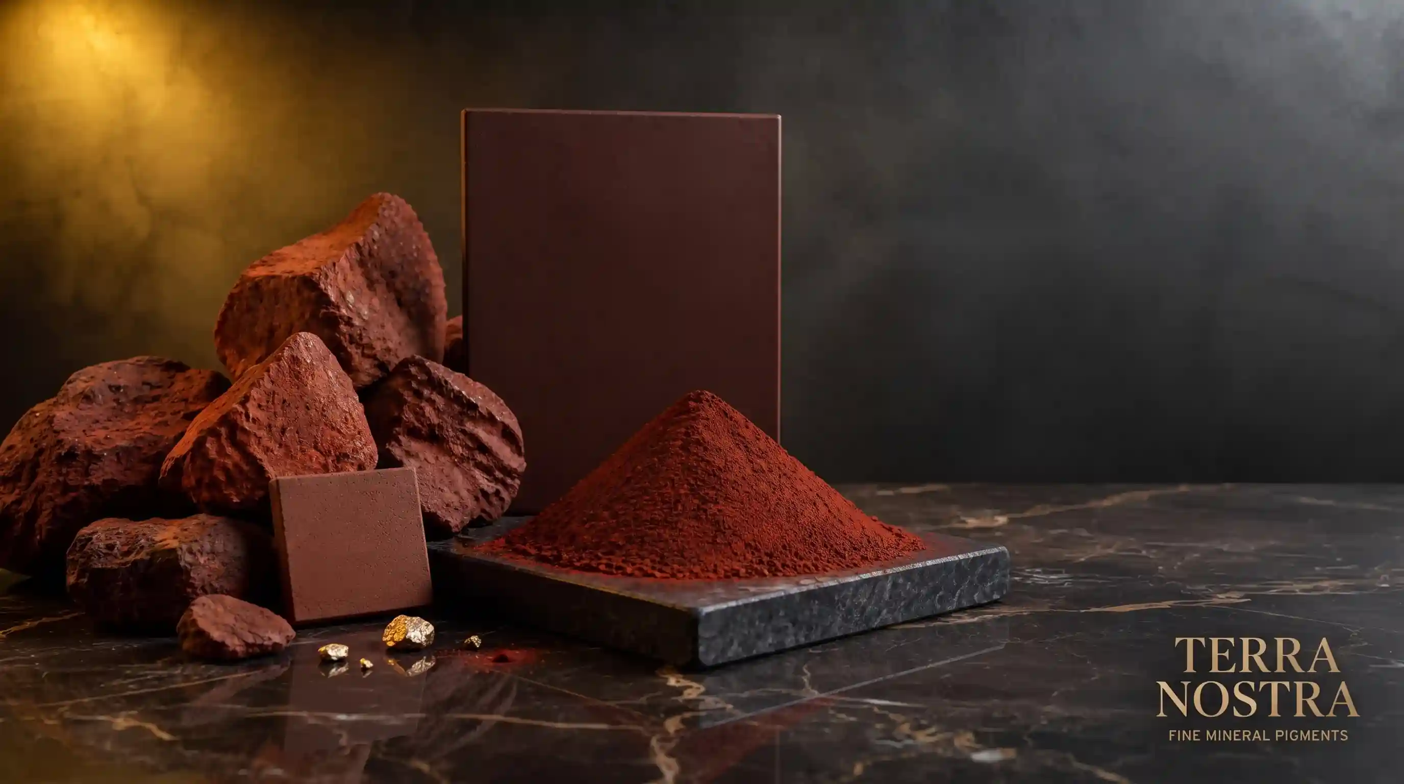 Physical characteristics and granulation of red iron oxide (ochre)