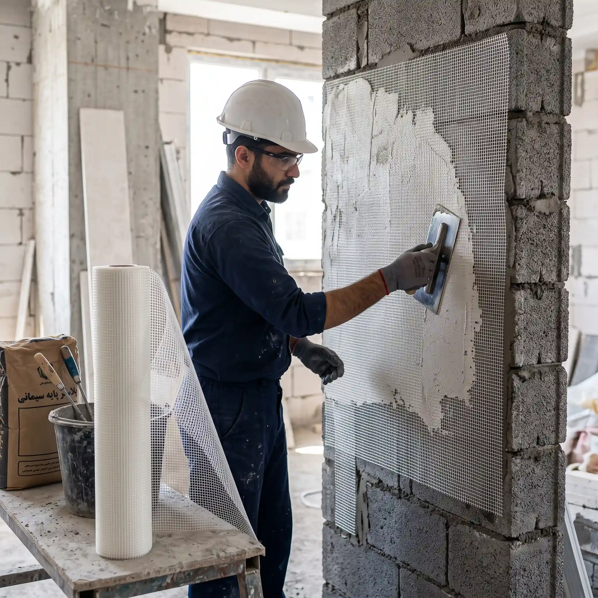 با خرید مش فایبرگلاس E-Glass تارسازه، دیوارهای ضدزلزله بسازید