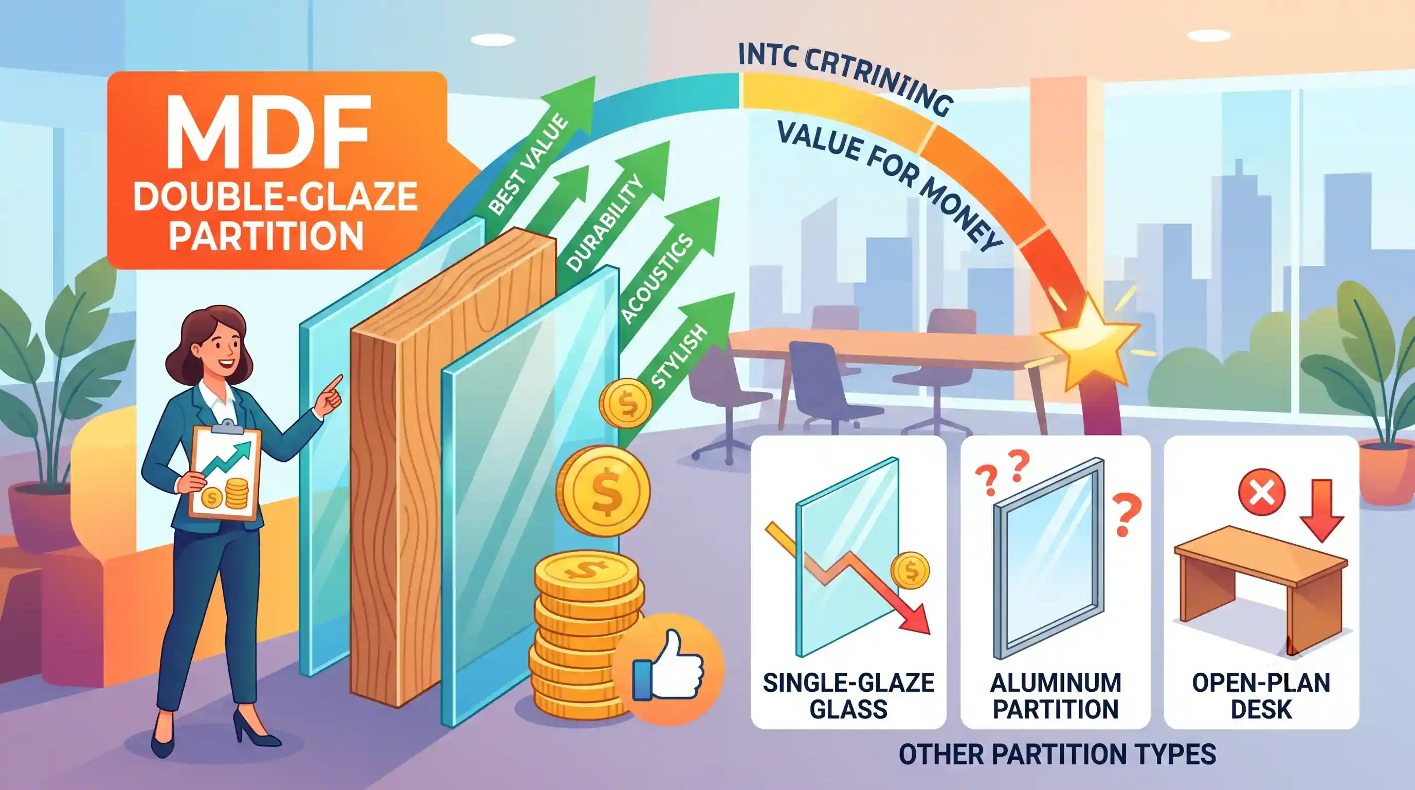 💡 مقایسه پارتیشن دوجداره ام دی اف با سایر مدل&zwnj;ها از منظر ارزش خرید