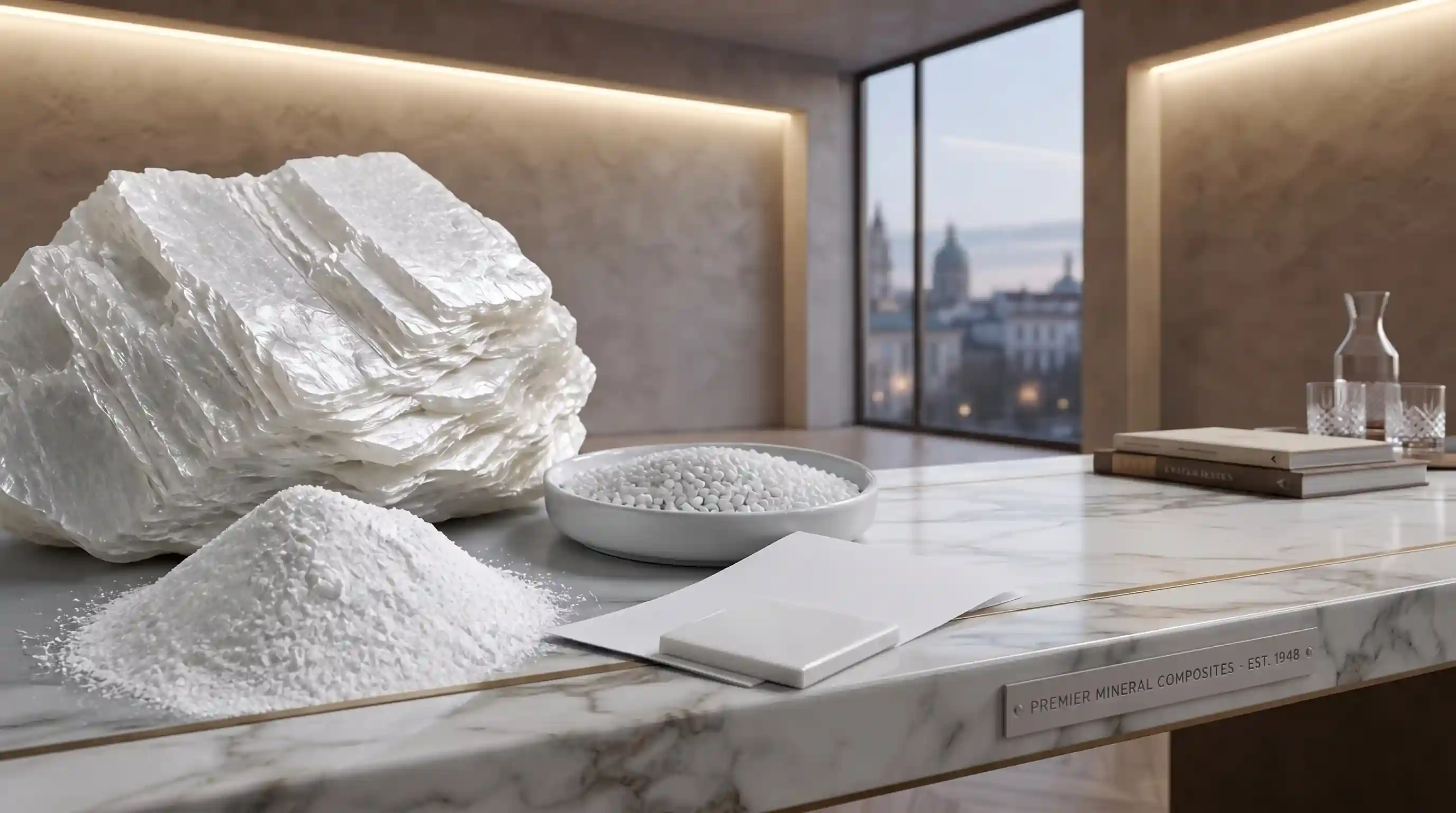 Mesh Range of 450 to 2500; Dimensional Standards of White Talc