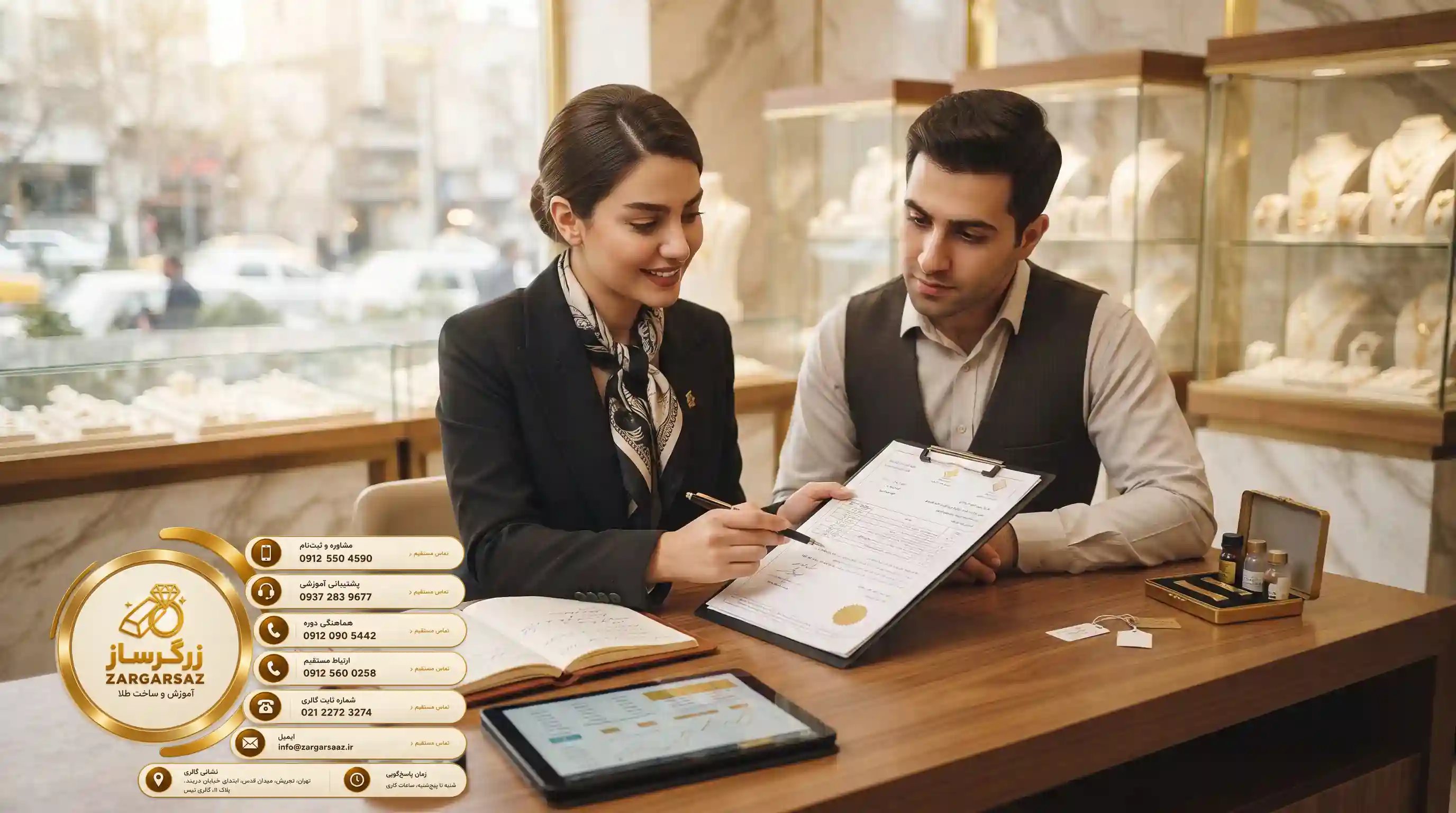 مراحل صدور فاكتور در آموزش طلافروشي و قوانين قانوني آن