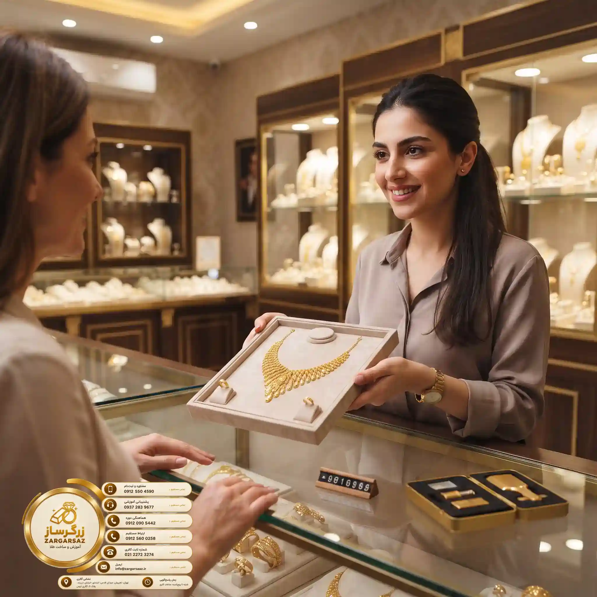 راه اندازی مغازه طلافروشی با دانش دوره آموزش طلافروشی ممکن است