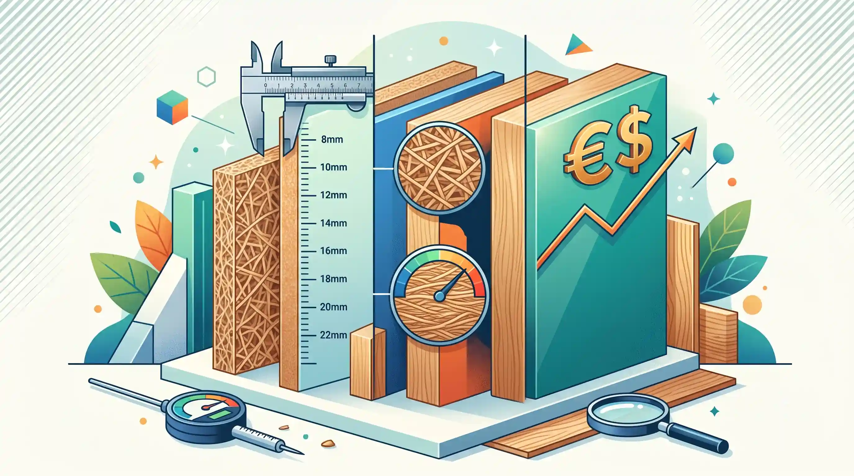 🔑 راز اول: کیفیت دانسیته و ضخامت ورق MDF در تعیین قیمت