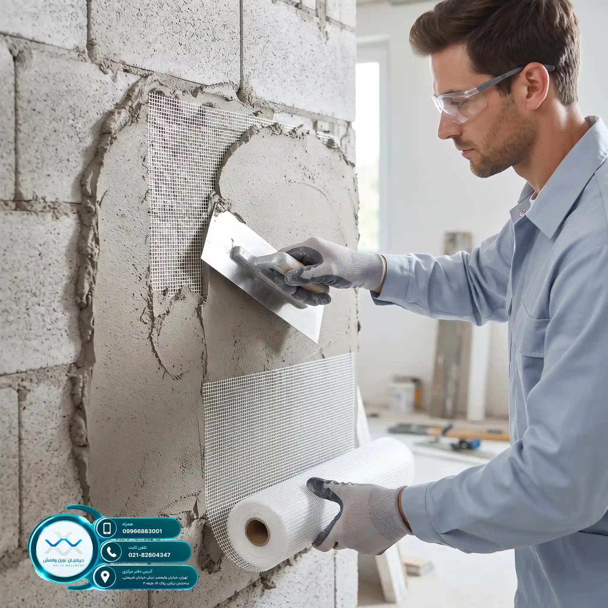 تعرفه اقتصادی هزینه اجرای وال مش با مش C-Glass