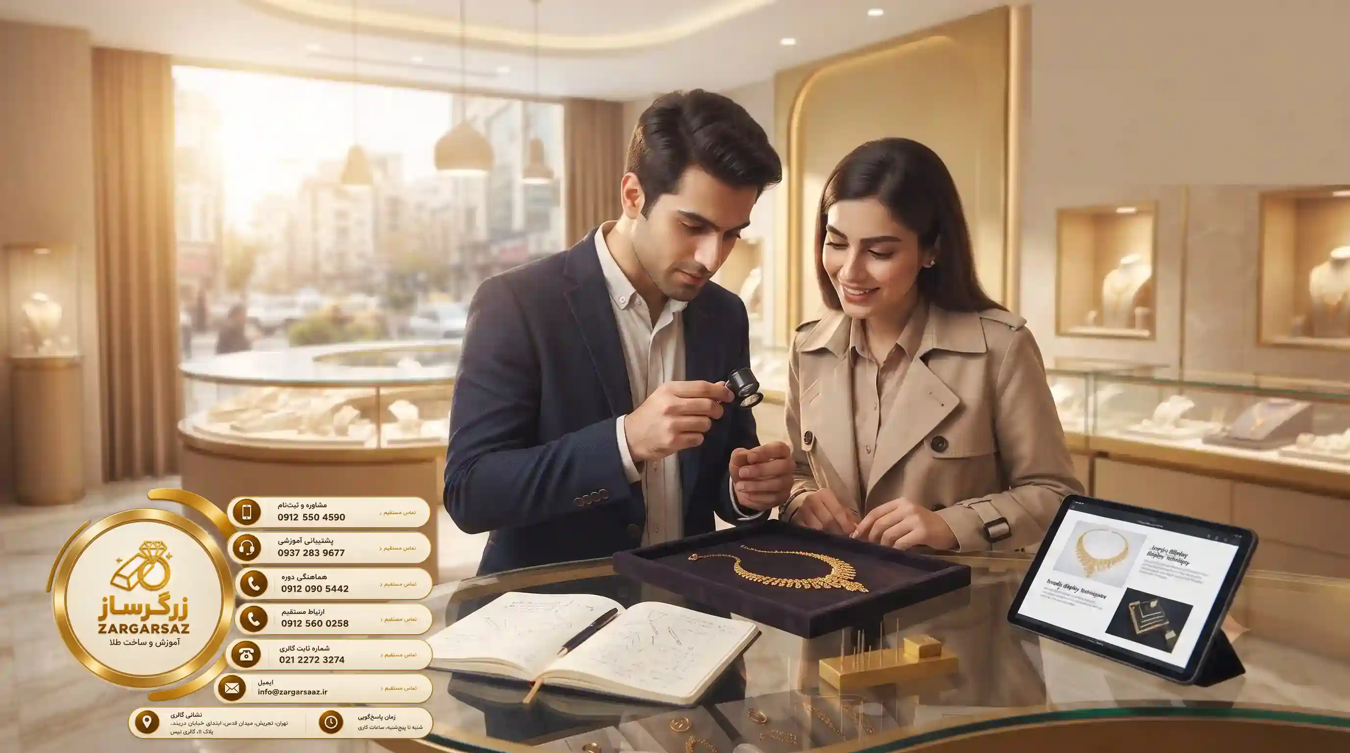 آموزش طلافروشی زرگرساز و روشهای نوین ویترینداری طلا