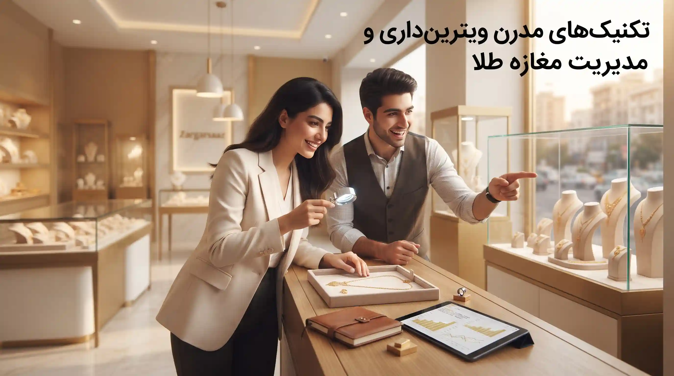 تکنیکهای مدرن ویترینداری و مدیریت مغازه طلا