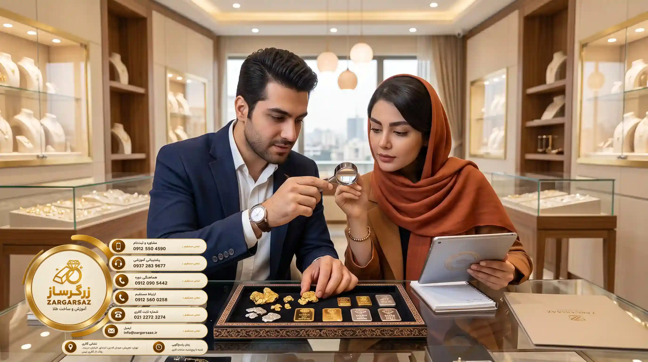???? شناخت عيار، انواع طلا و فلزات گرانبها در آموزش تخصصي