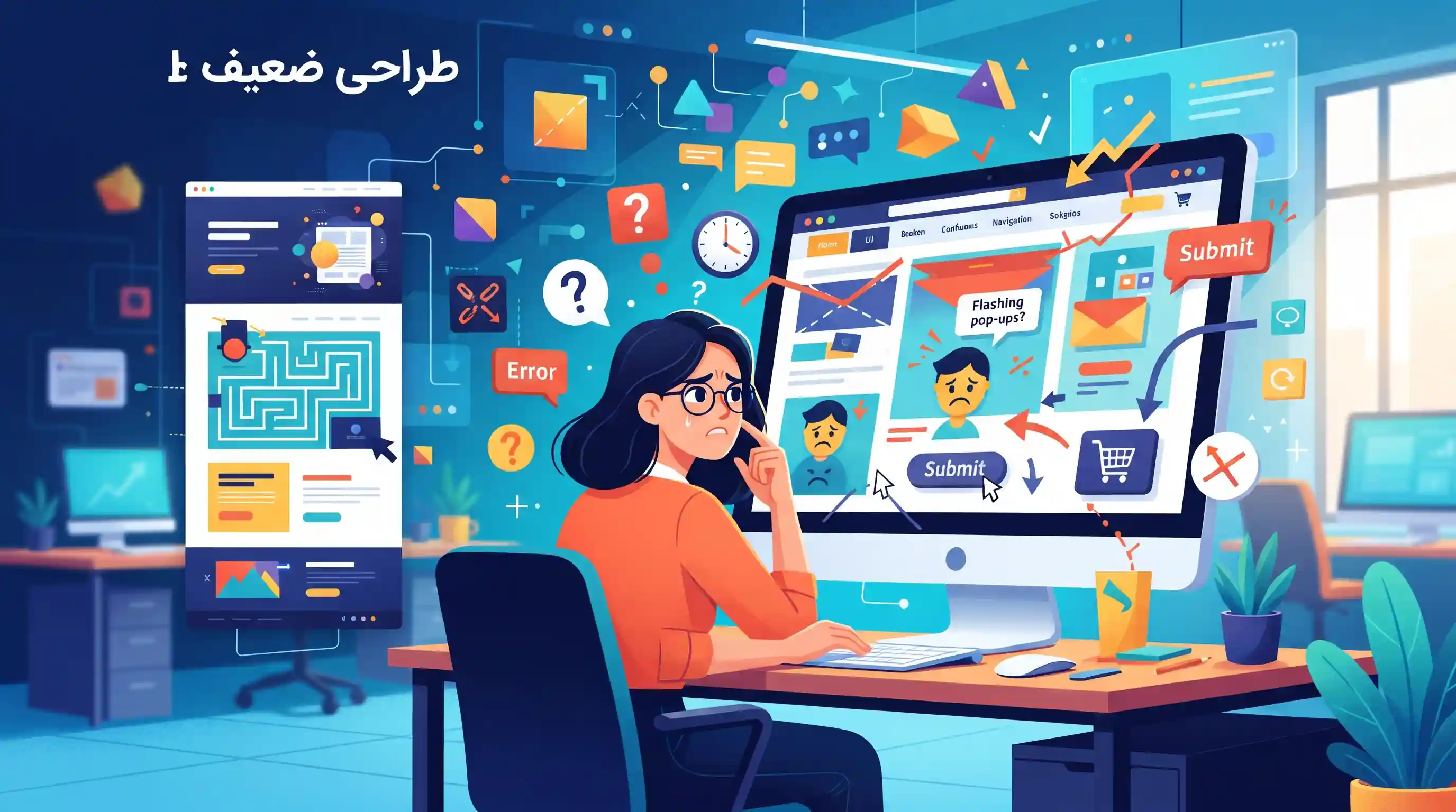 ✍️ طراحی ضعیف صفحات فرود و مقصد