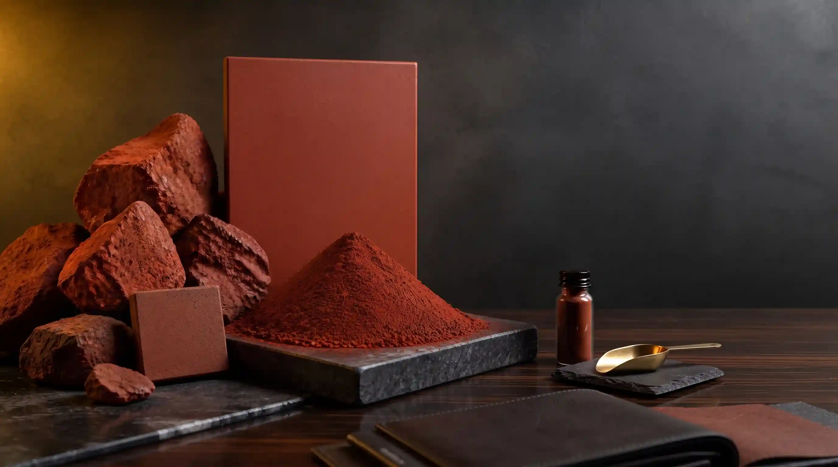 Chemical and physical structure of Red Iron Oxide (Ochre)