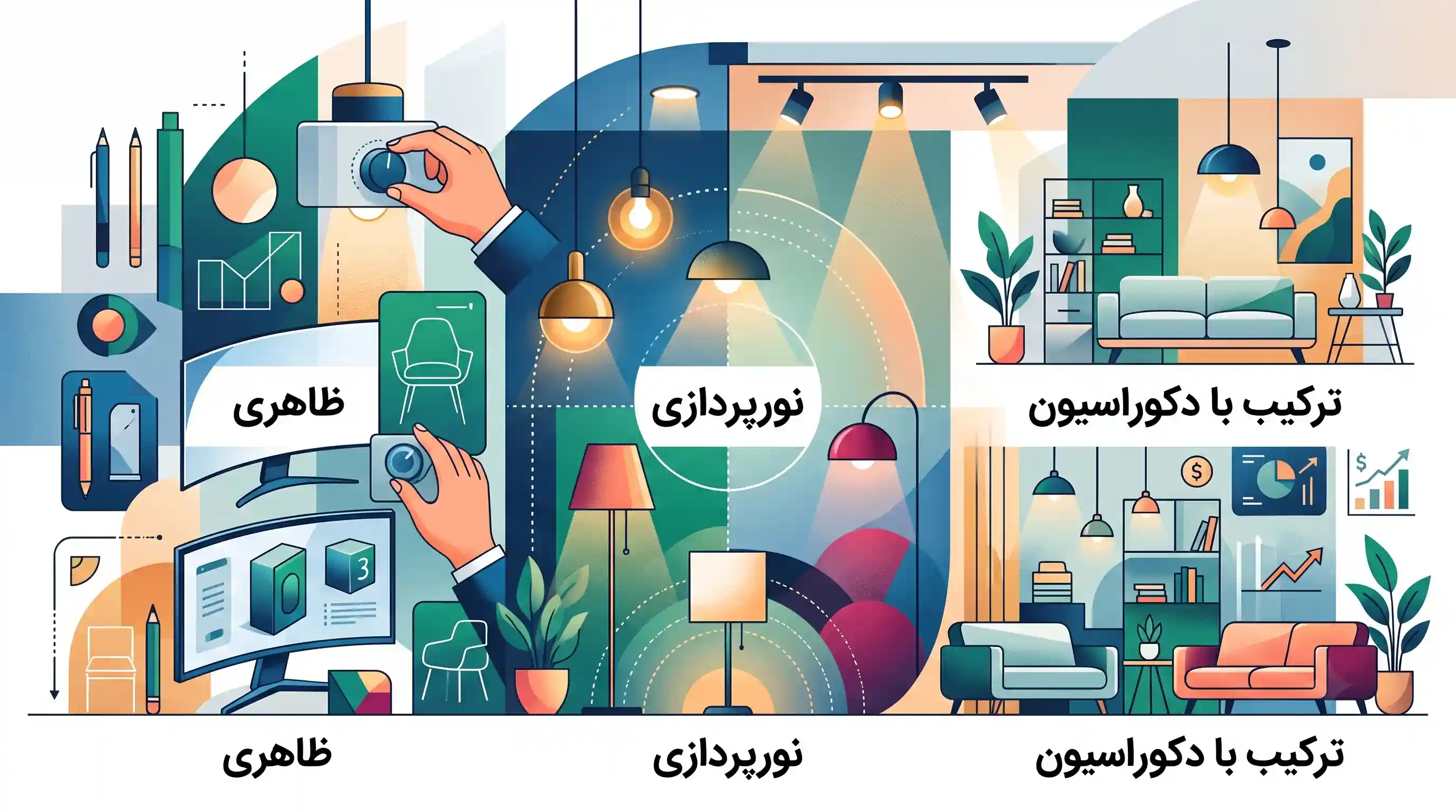 🎨 تاثیر طراحی ظاهری، نورپردازی و ترکیب با دکوراسیون بر قیمت نهایی