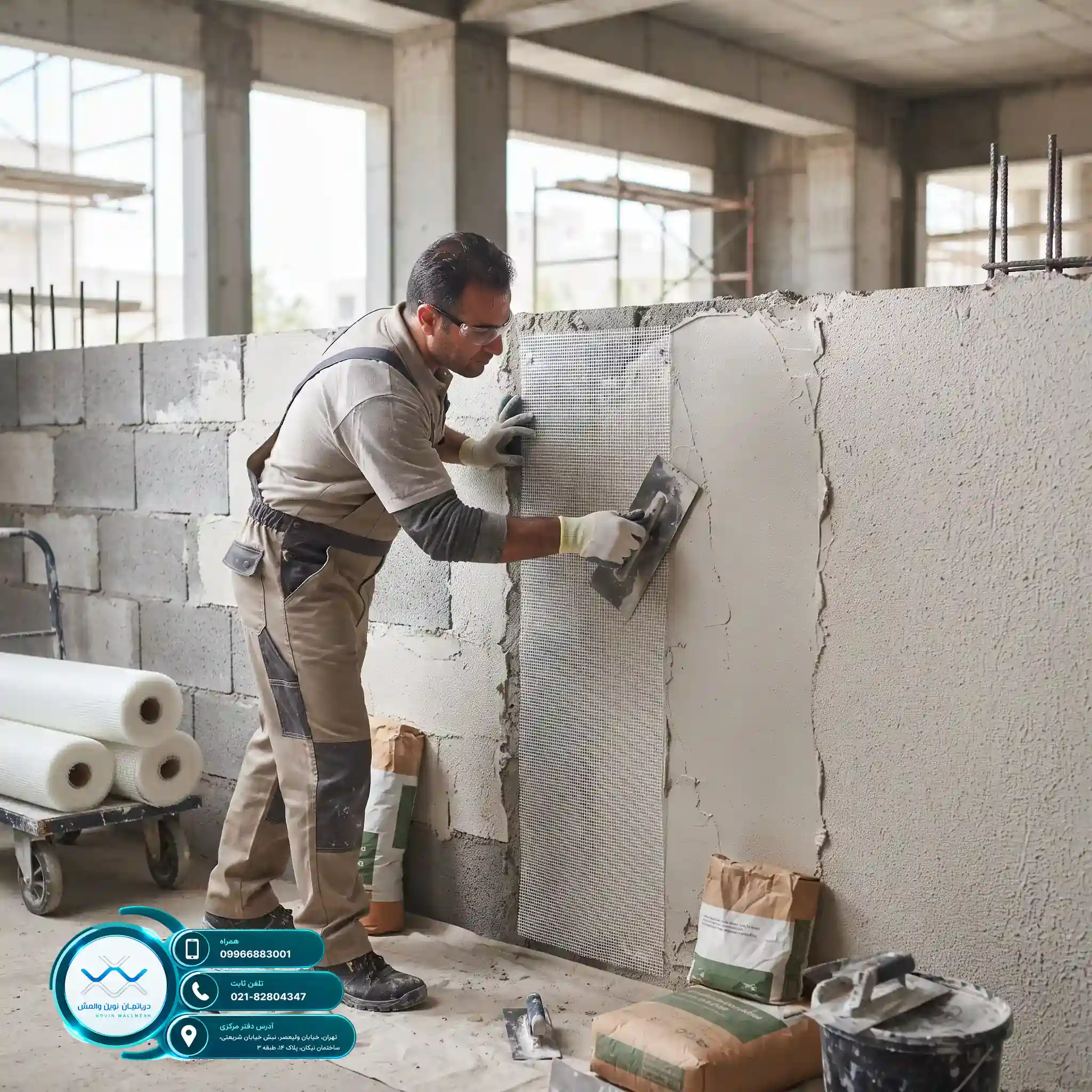 کاهش چشمگیر هزینه اجرای وال مش با محصولات دپارتمان نوین وال