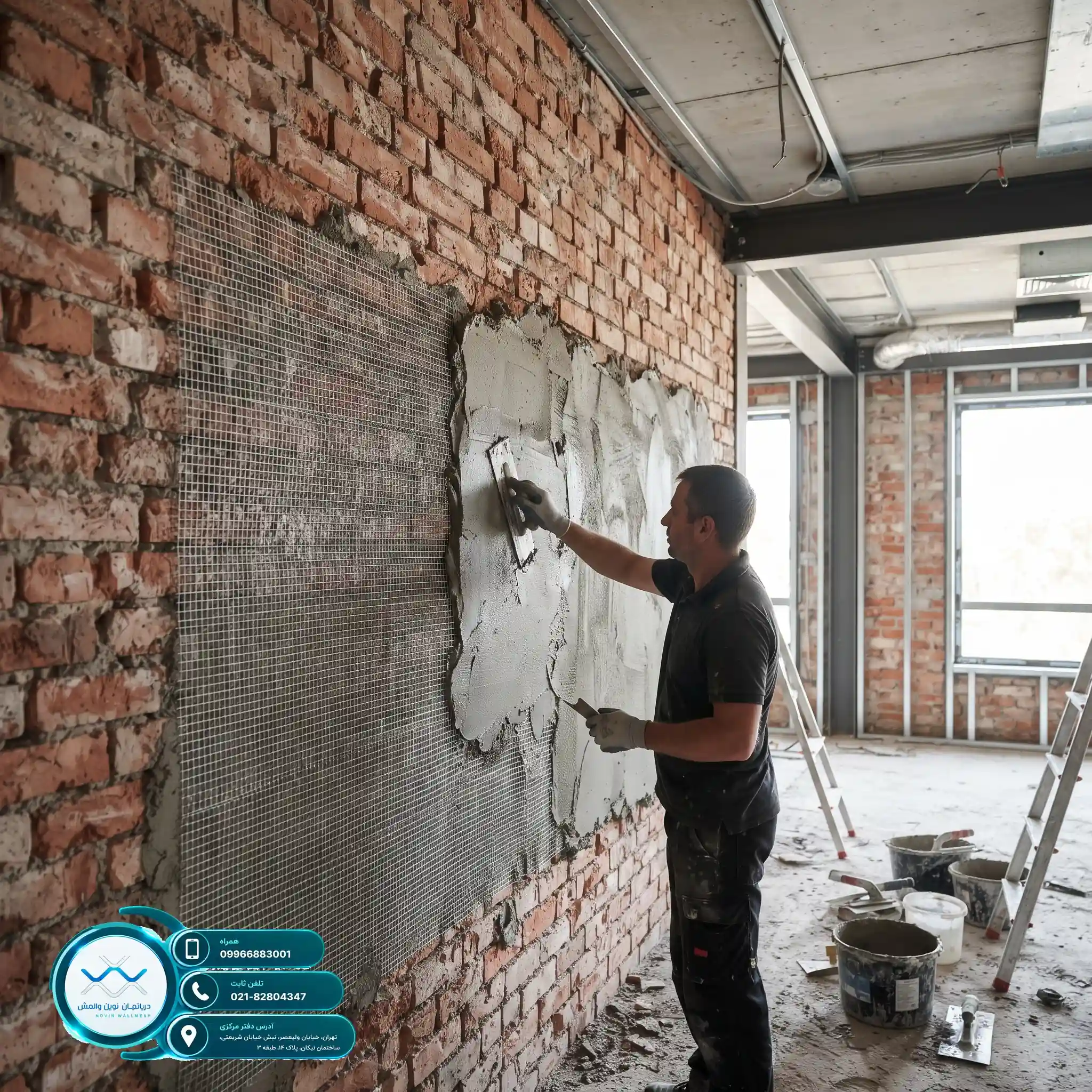 استعلام هزینه اجرای وال مش با مش فایبرگلاس C-Glass مرغوب