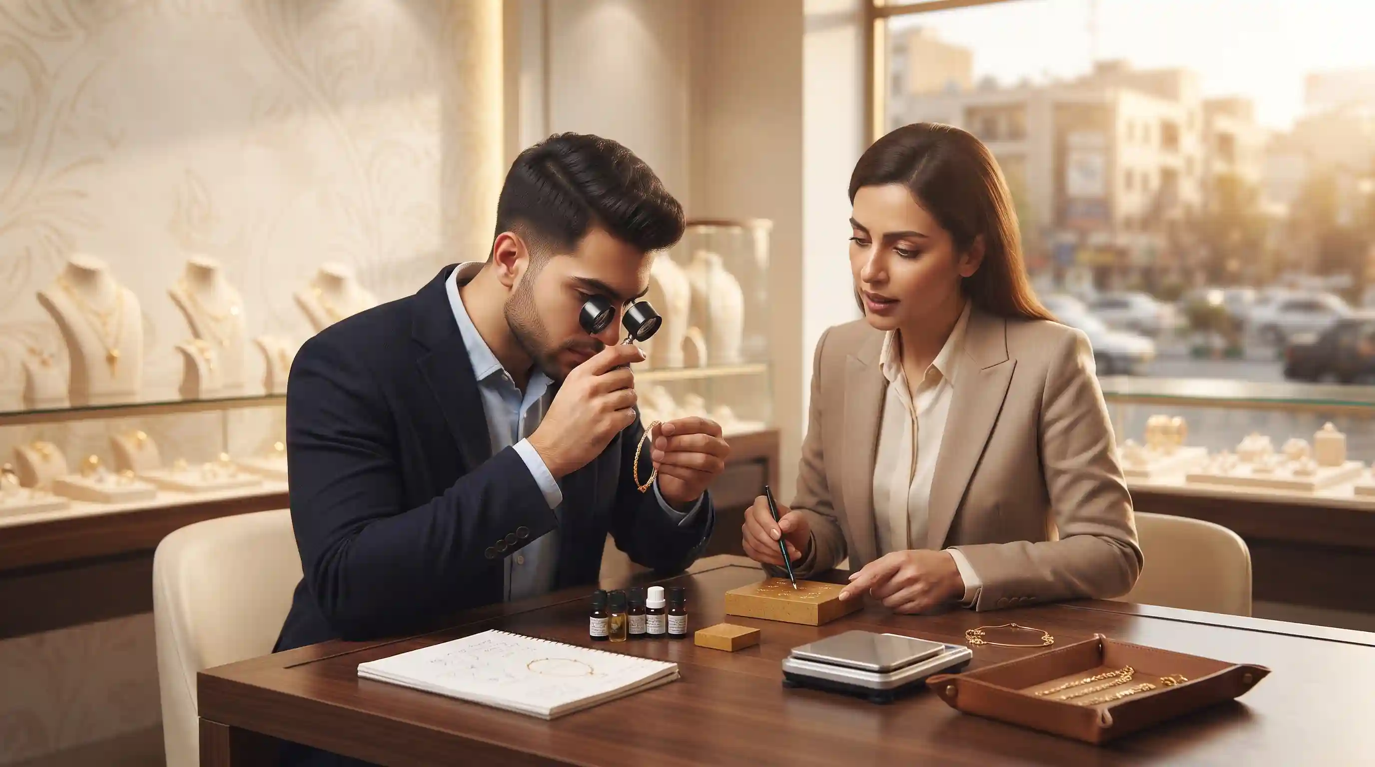 🔍 شناخت عیار سنجی و تکنیکهای تشخیص طلا از بدل