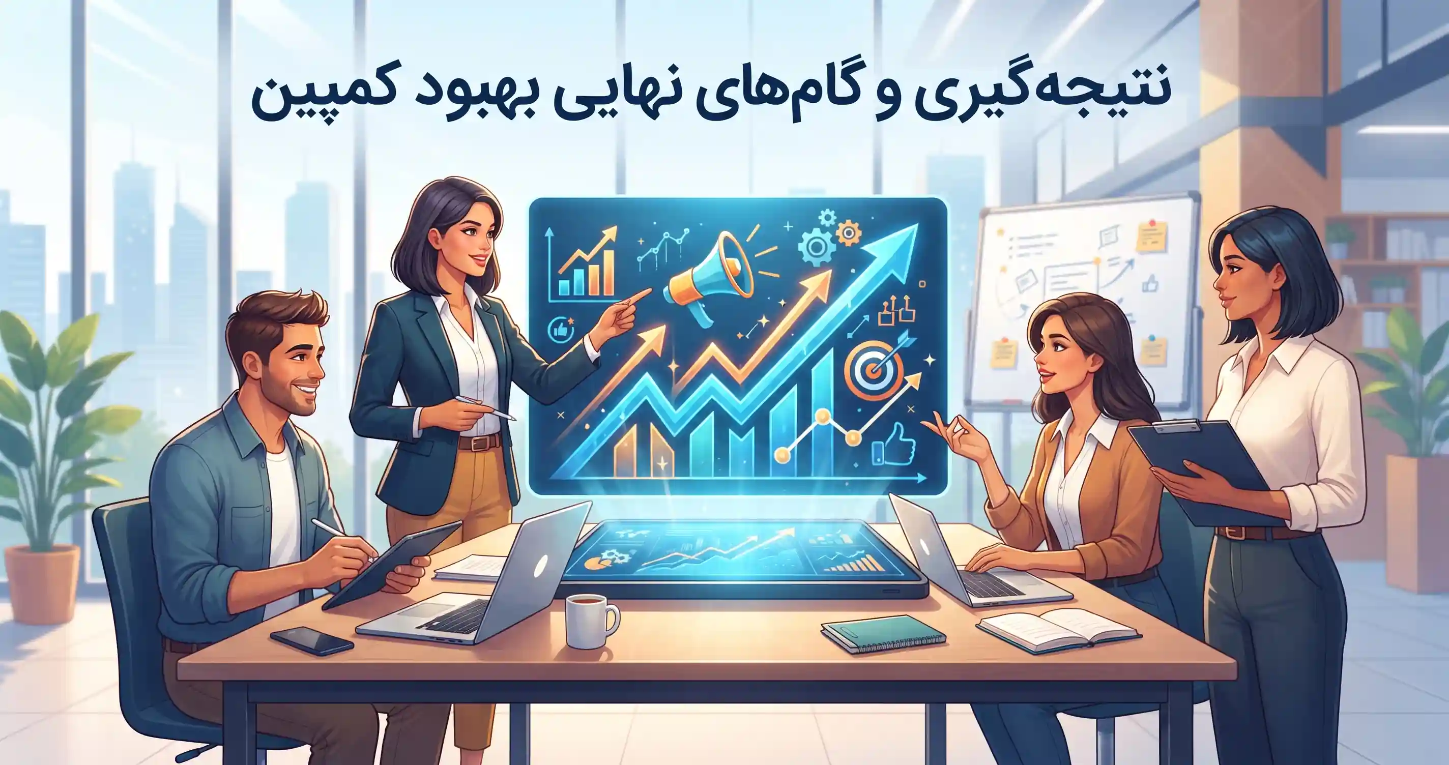 🏁 نتیجه&zwnj;گیری و گام&zwnj;های نهایی بهبود کمپین