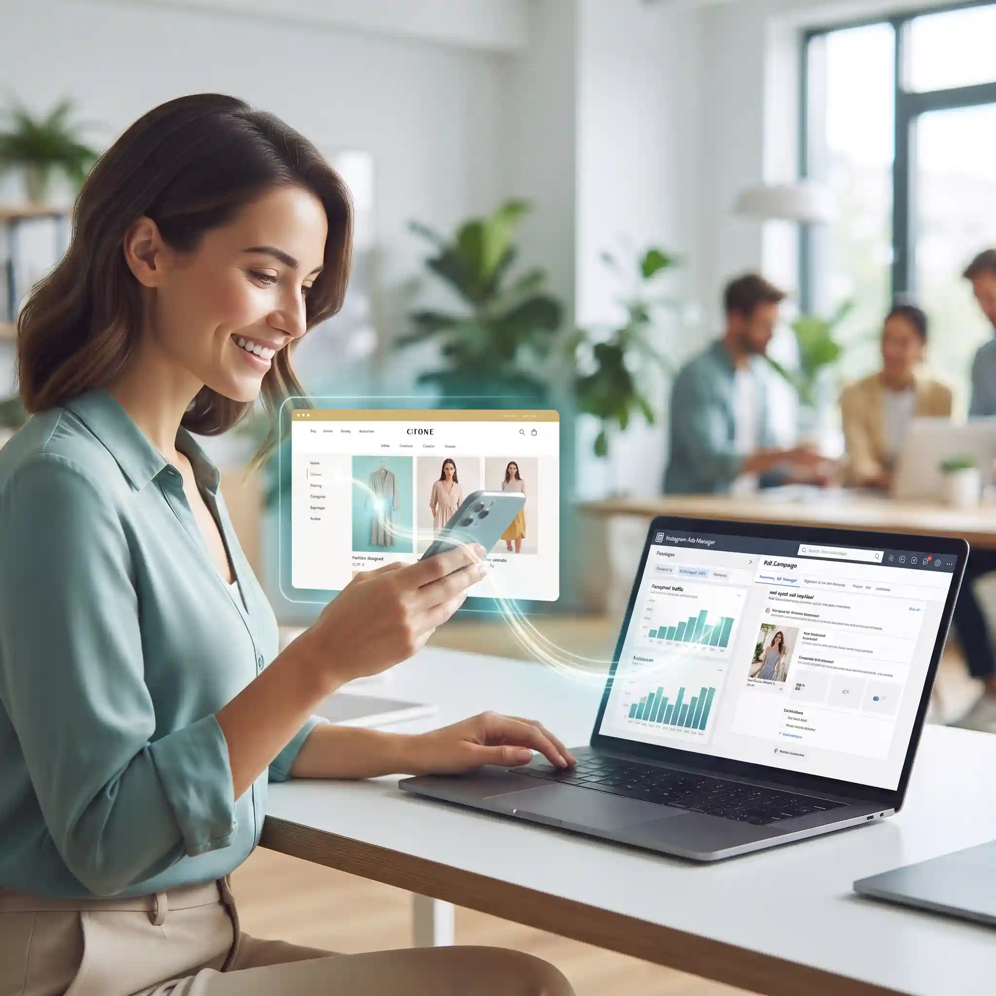 سفر بی‌نقص مشتری با طراحی UI و UX و تبلیغات هدفمند اینستاگرام